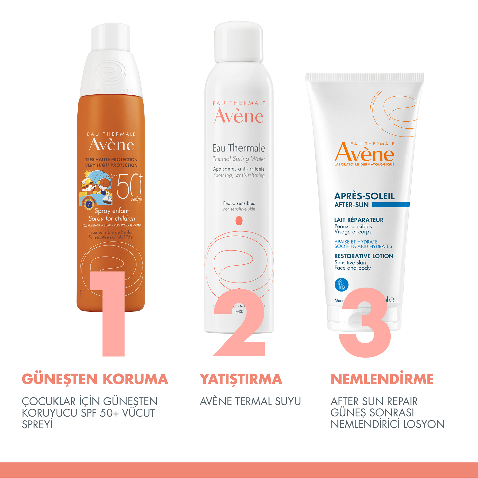 Avene Çocuklar için Güneşten Koruyucu SPF 50+ Vücut Spreyi 200 ml - Çocukların Hassas Cildine Uygun Yüksek Koruma Sağlayan Güneş Spreyi
