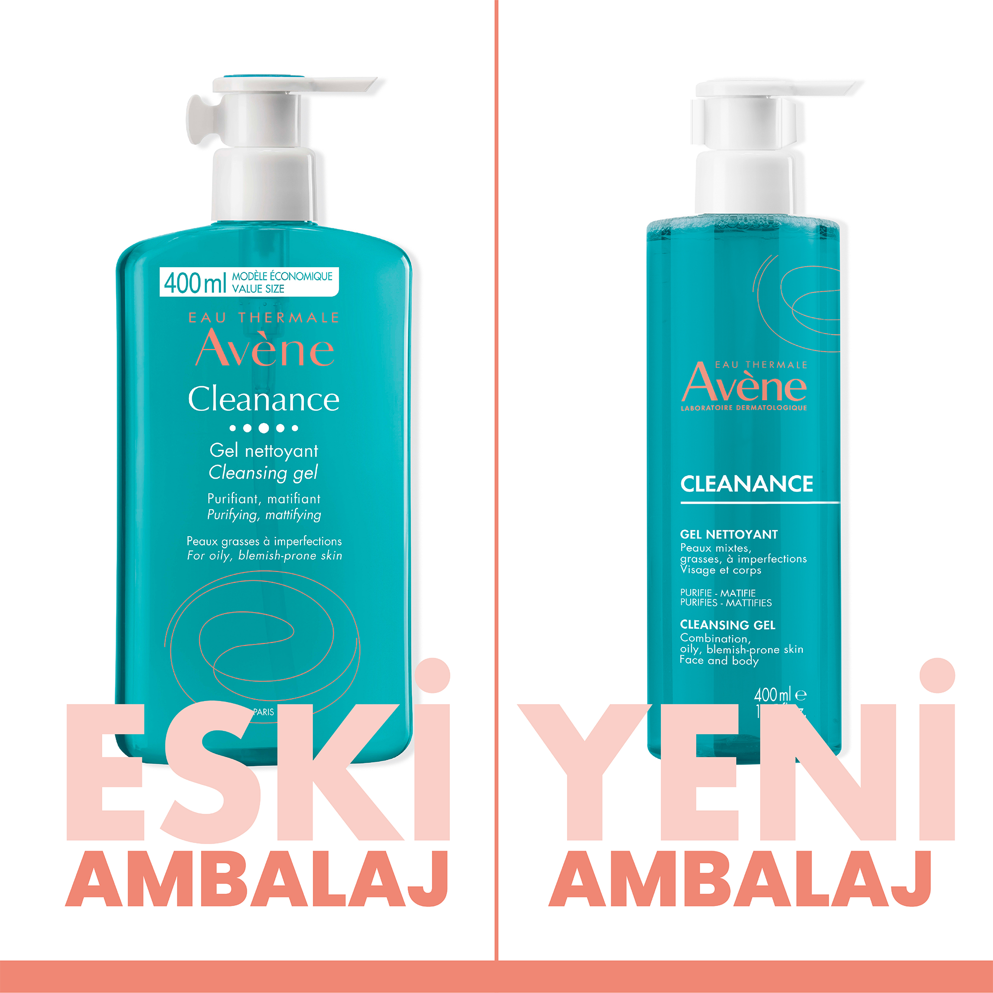 Avene Cleanance Yağlı ve Akneye Eğilimli Ciltler için Matlaştırıcı Temizleme Jeli 400 ml - Akneye Eğilimli Ciltler İçin Derinlemesine Temizlik Sunan Günlük Jel