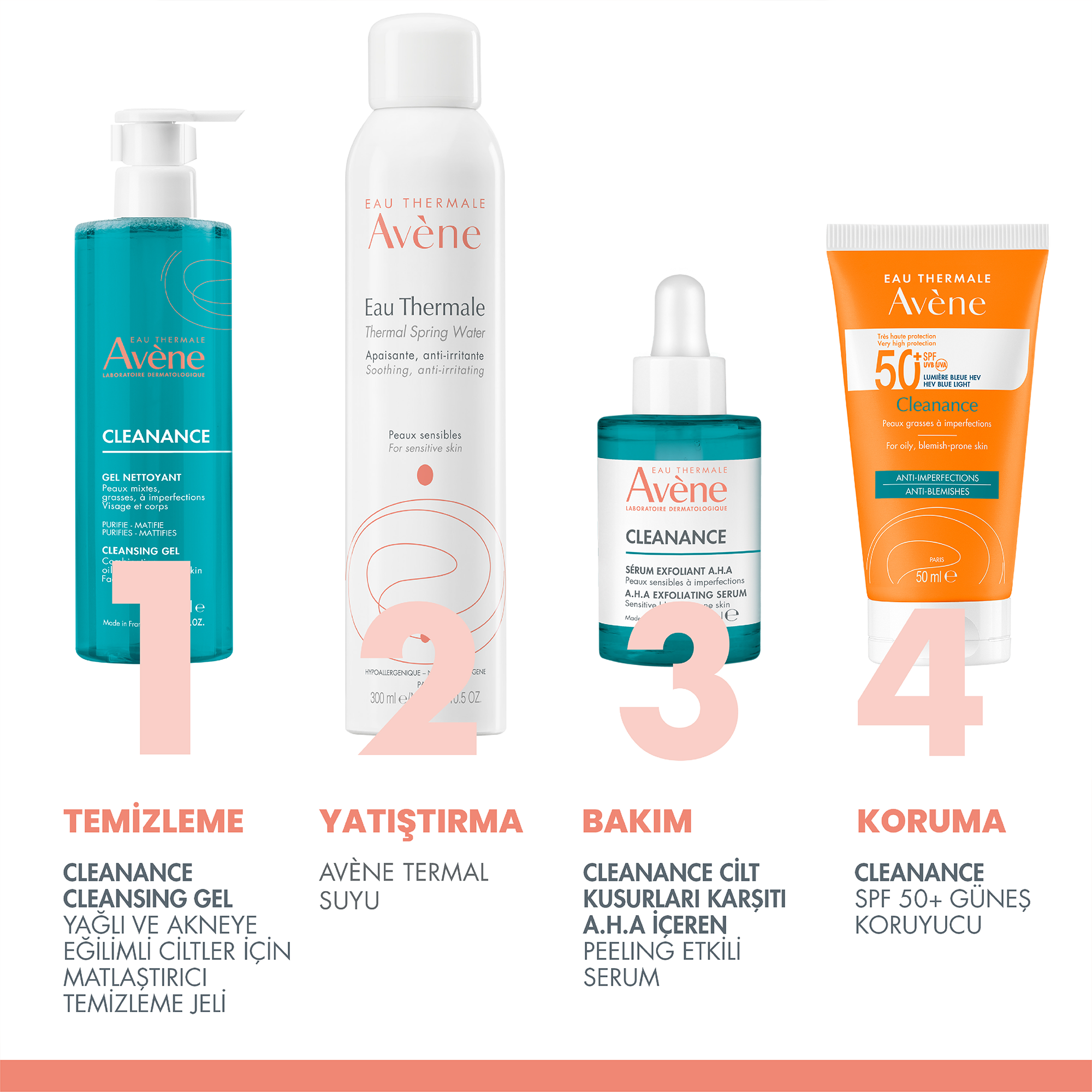 Avene Cleanance Yağlı ve Akneye Eğilimli Ciltler için Matlaştırıcı Temizleme Jeli 400 ml - Cildi Arındıran ve Akne Oluşumunu Önlemeye Yardımcı Temizleyici Jel