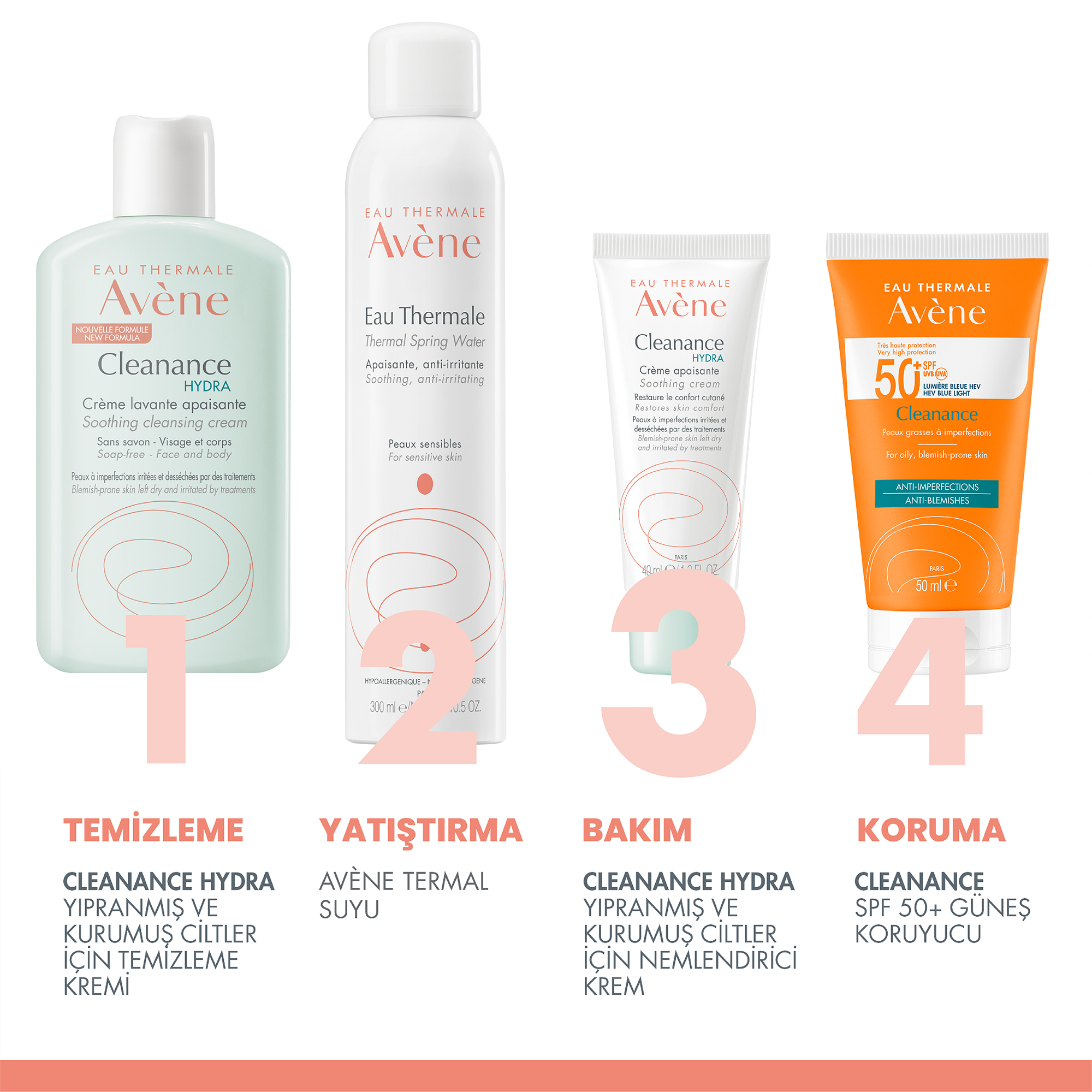 Avene Cleanance Hydra Yıpranmış ve Kurumuş Ciltler için Nemlendirici Krem 40 ml - Tedavi kaynaklı kuruluğu hedefleyen, günlük kullanıma uygun dermokozmetik bakım