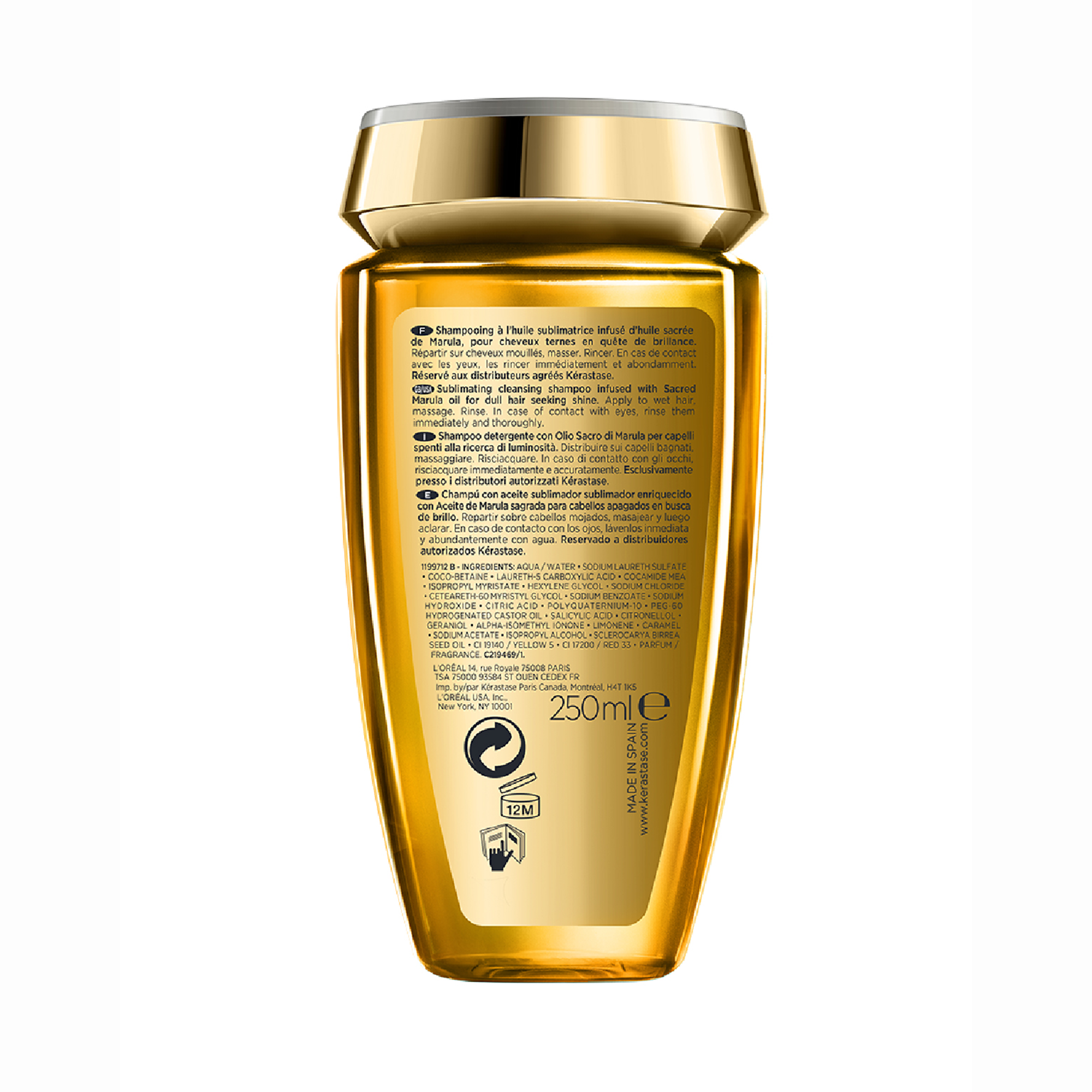 Kerastase Elixir Ultime Le Bain Parlaklık Veren Şampuan 250 ml - Saç telini pürüzsüzleştirerek daha canlı ve sağlıklı bir görünüm kazandırır