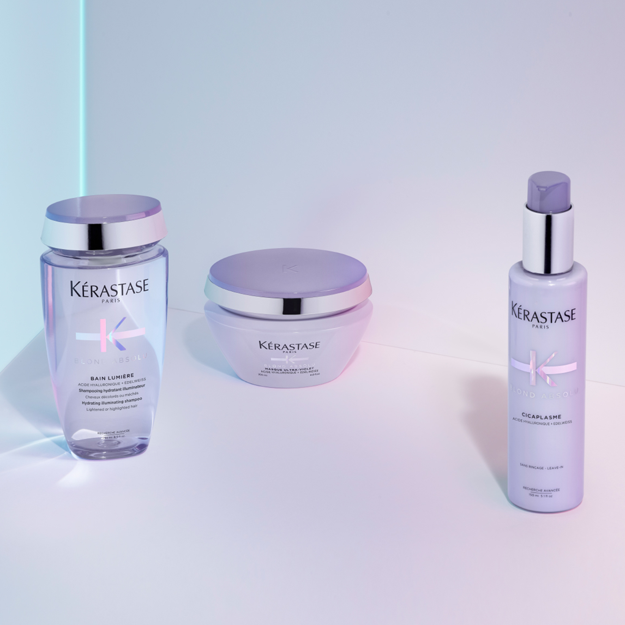 Kerastase Blond Absolu Masque Ultra Violet Sarı Yansımaları Nötralize Eden Saç Maskesi 200 ml - Saçları beslerken istenmeyen sarı alt tonları düzelten derinlemesine bakım maskesi