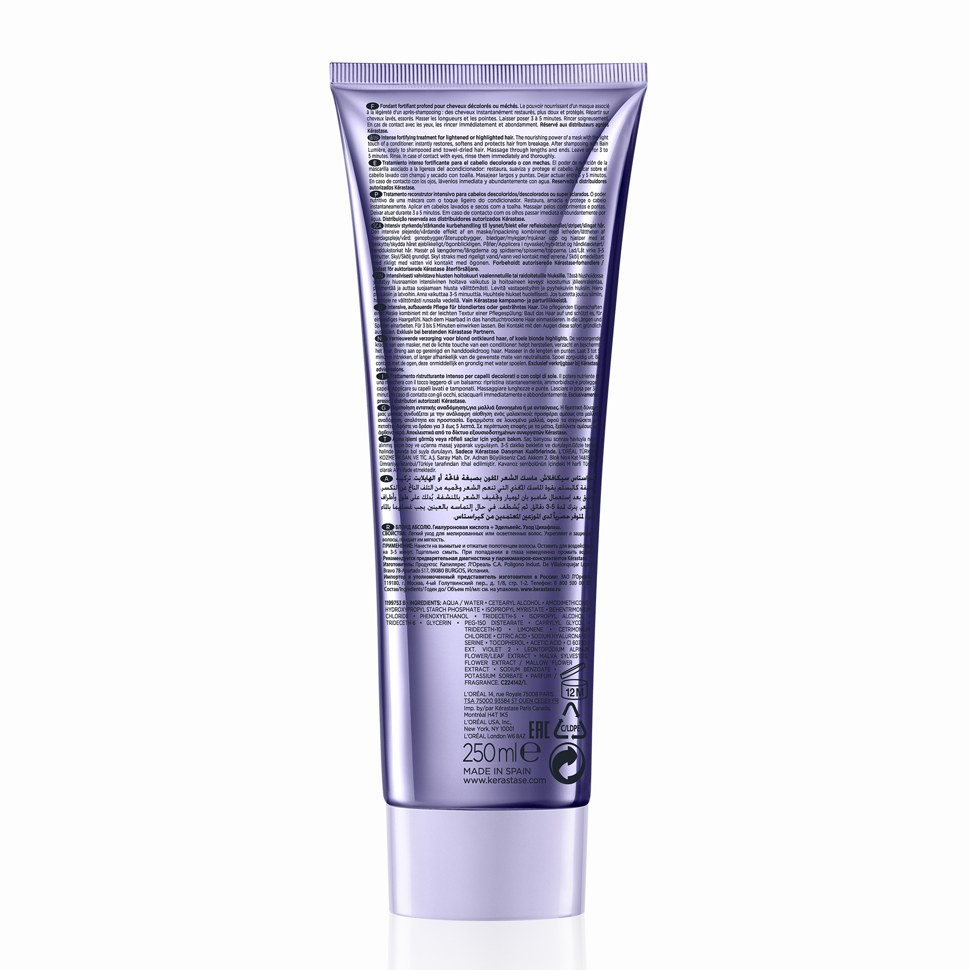 Kerastase Blond Absolu Cicaflash Sarı Saçlar için Parlaklık Veren Durulanan Saç Bakım Kremi 250 ml - Sarı tonları nötralize eden, saçı derinlemesine besleyerek parlaklık kazandıran krem
