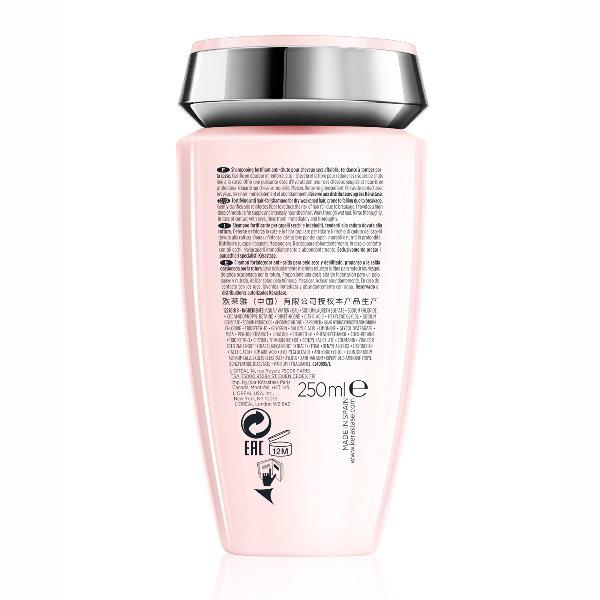 Kerastase Genesis Bain Riche Dökülme Karşıtı Güçlendirici Şampuan 250 ml - Zengin formülüyle saç derisini nemlendiren profesyonel bakım şampuanı görseli