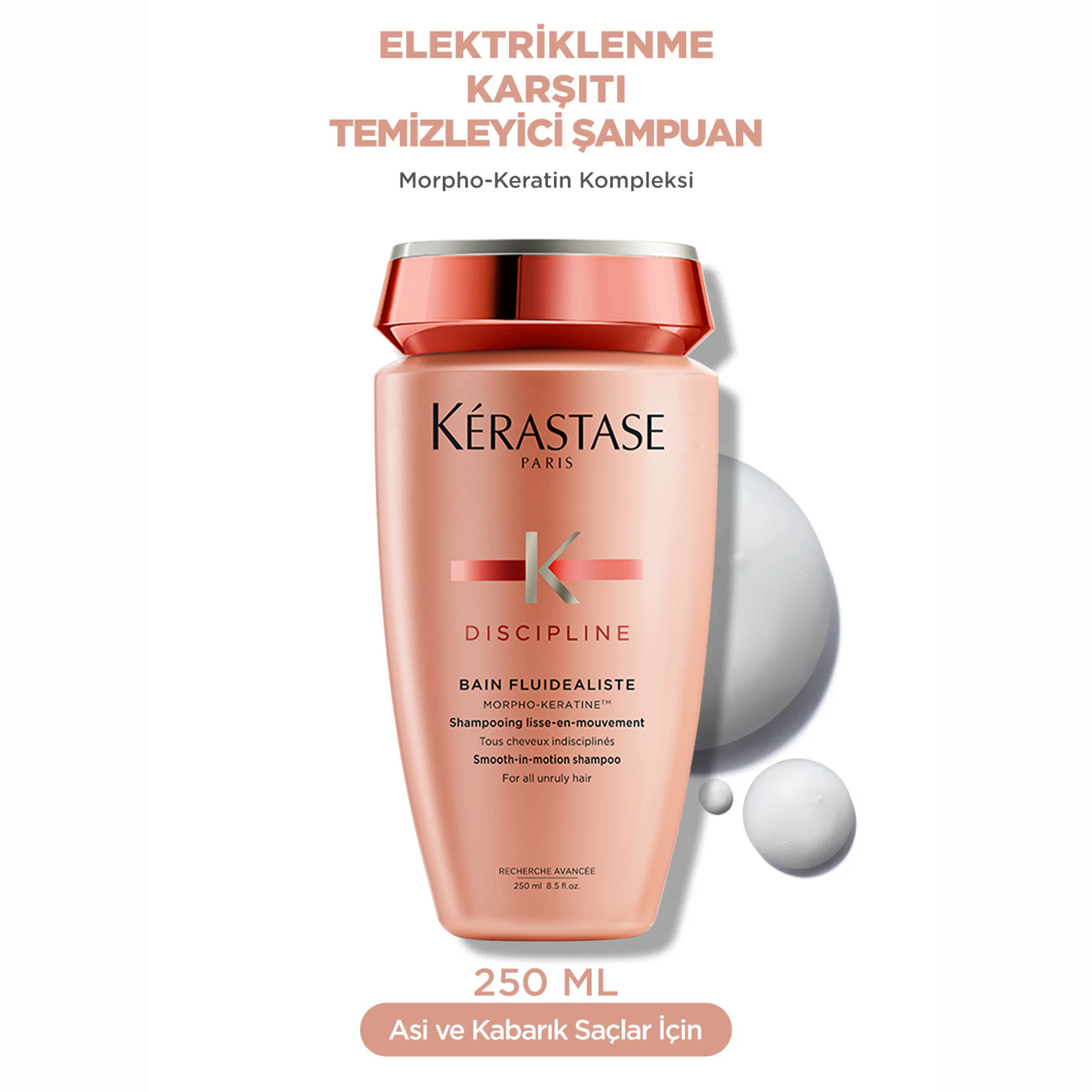 Kerastase Discipline Bain Fluidealiste Kolay Şekillendirme Sağlayan ve Elektriklenme Karşıtı Şampuan 250 ml – Saçları pürüzsüzleştirerek kolay şekillendirme sağlayan, elektriklenmeyi önleyici özel şampuan.