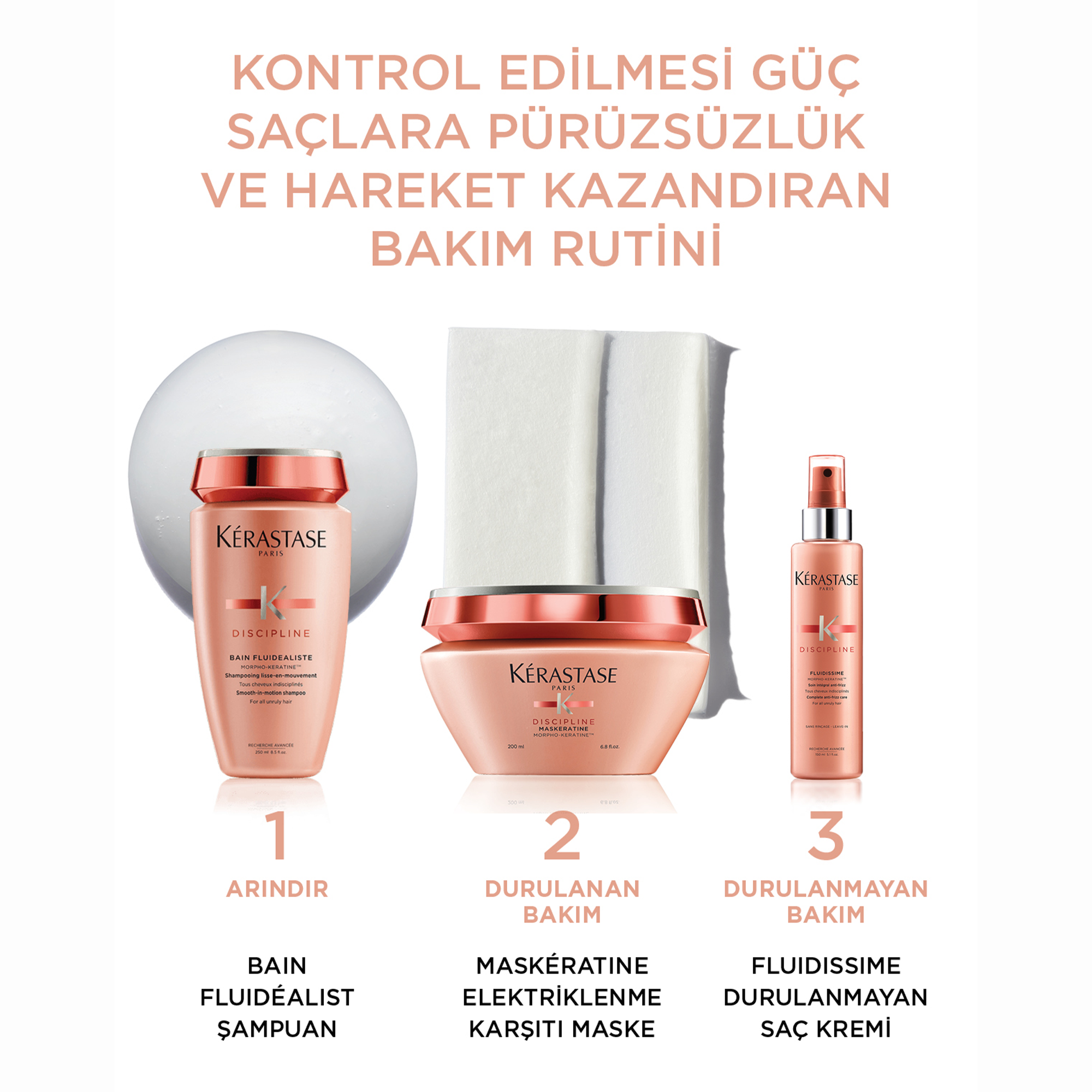 Kerastase Discipline Bain Fluidealiste Kolay Şekillendirme Sağlayan ve Elektriklenme Karşıtı Şampuan 250 ml – Kıvırcık, dalgalı ve kabaran saçlar için pürüzsüzleştirici etki sunan şampuan.