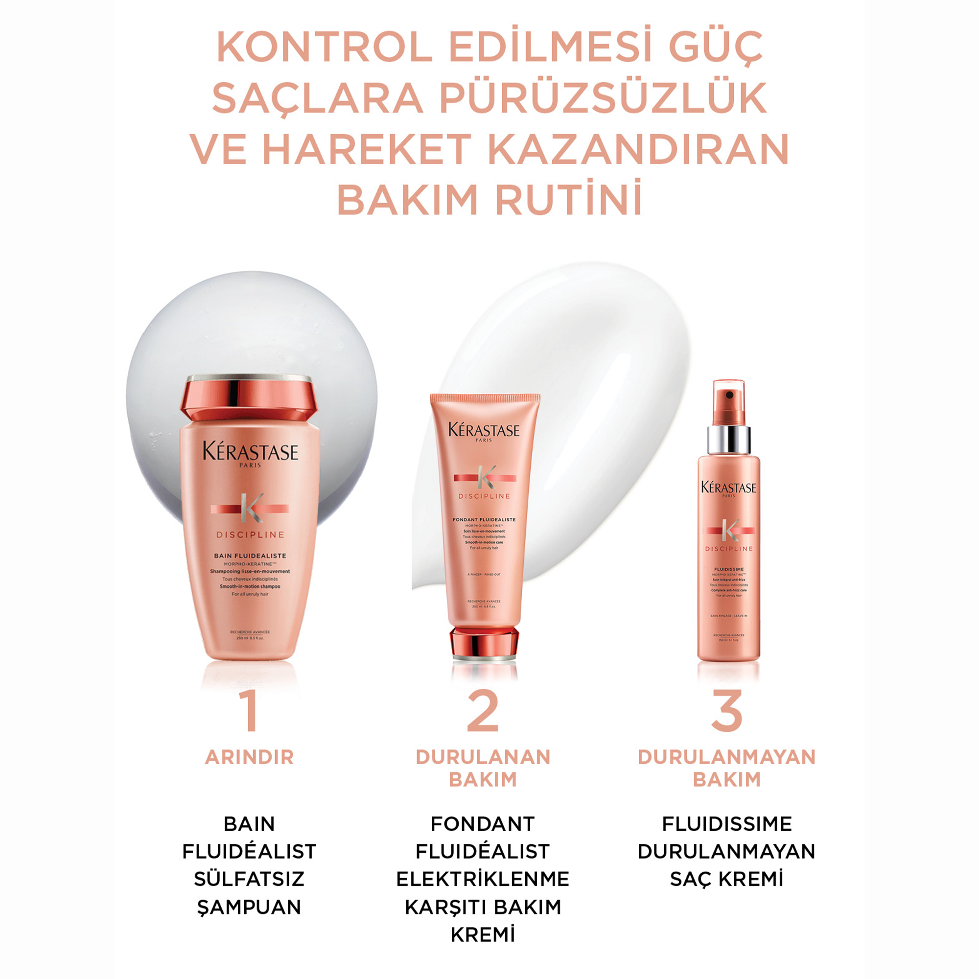 Kerastase Discipline Fondant Fluidealiste Elektriklenme Karşıtı Bakım Kremi 200 ml – Elektriklenmeye karşı koruma sağlayarak saçı besleyen ve yumuşatan profesyonel saç kremi.