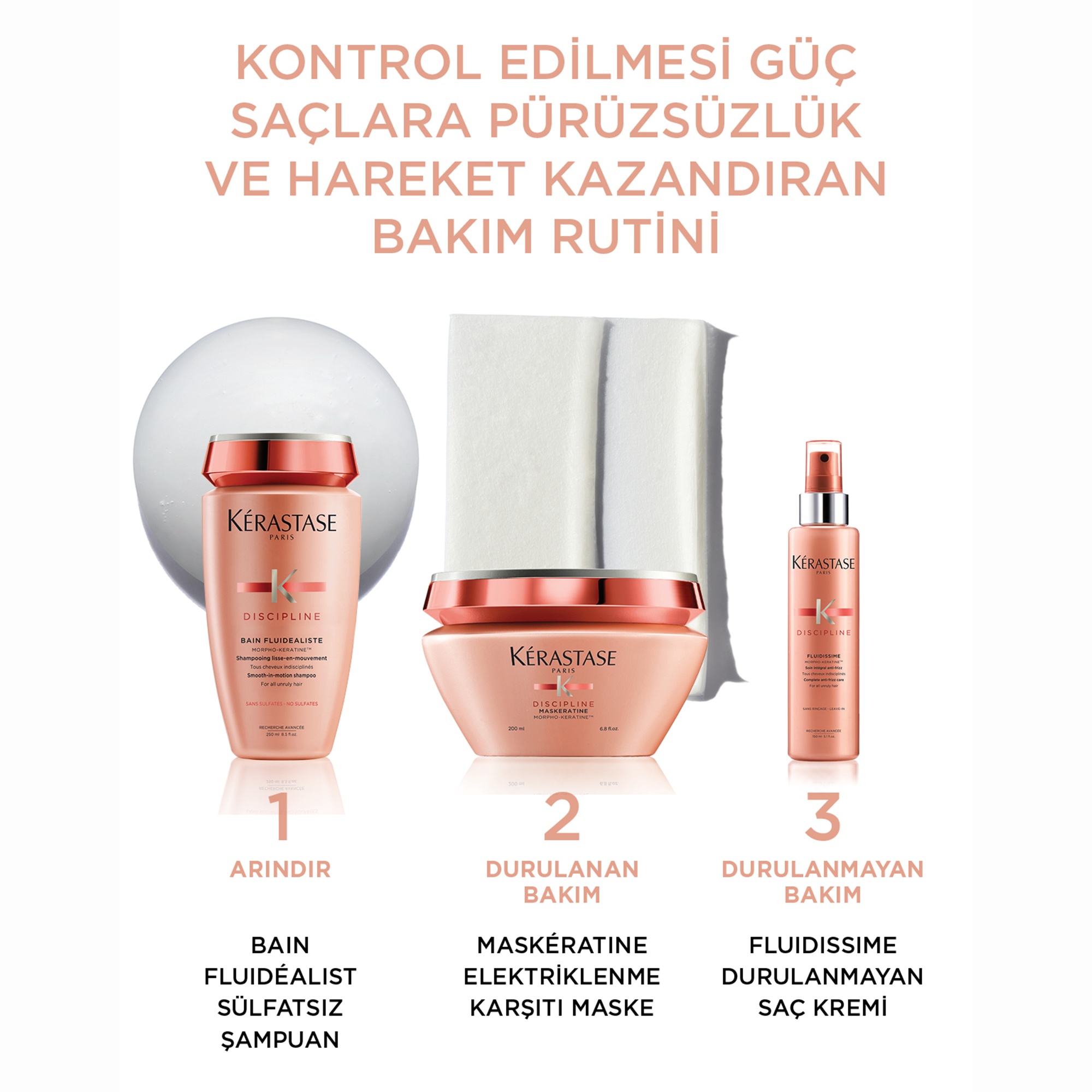 Kerastase Discipline Bain Fluidealiste Gentle Kolay Şekillendirme Sağlayan ve Elektriklenme Karşıtı Şampuan 250 ml – Saç tellerini ağırlaştırmadan şekillendirmeyi kolaylaştıran ve nemlendiren özel formül.