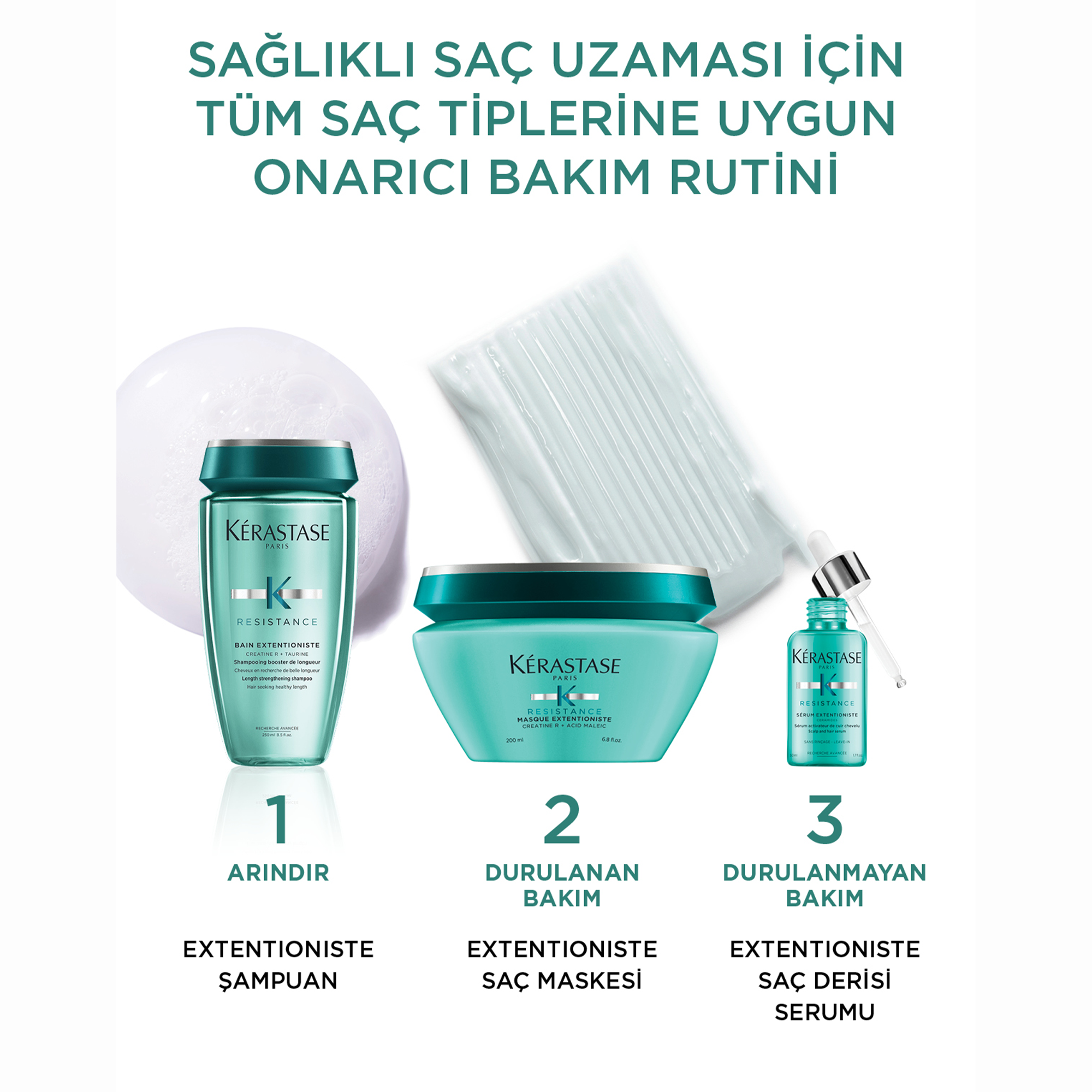 Kerastase Resistance Extentioniste Bain Extentioniste Daha Sağlıklı Uzayan Güçlü Saçlar İçin Onarıcı Şampuan 250 ml - Uzun Saç Hedefi Olanlar İçin Özel Olarak Geliştirilmiş Güçlendirici Şampuan