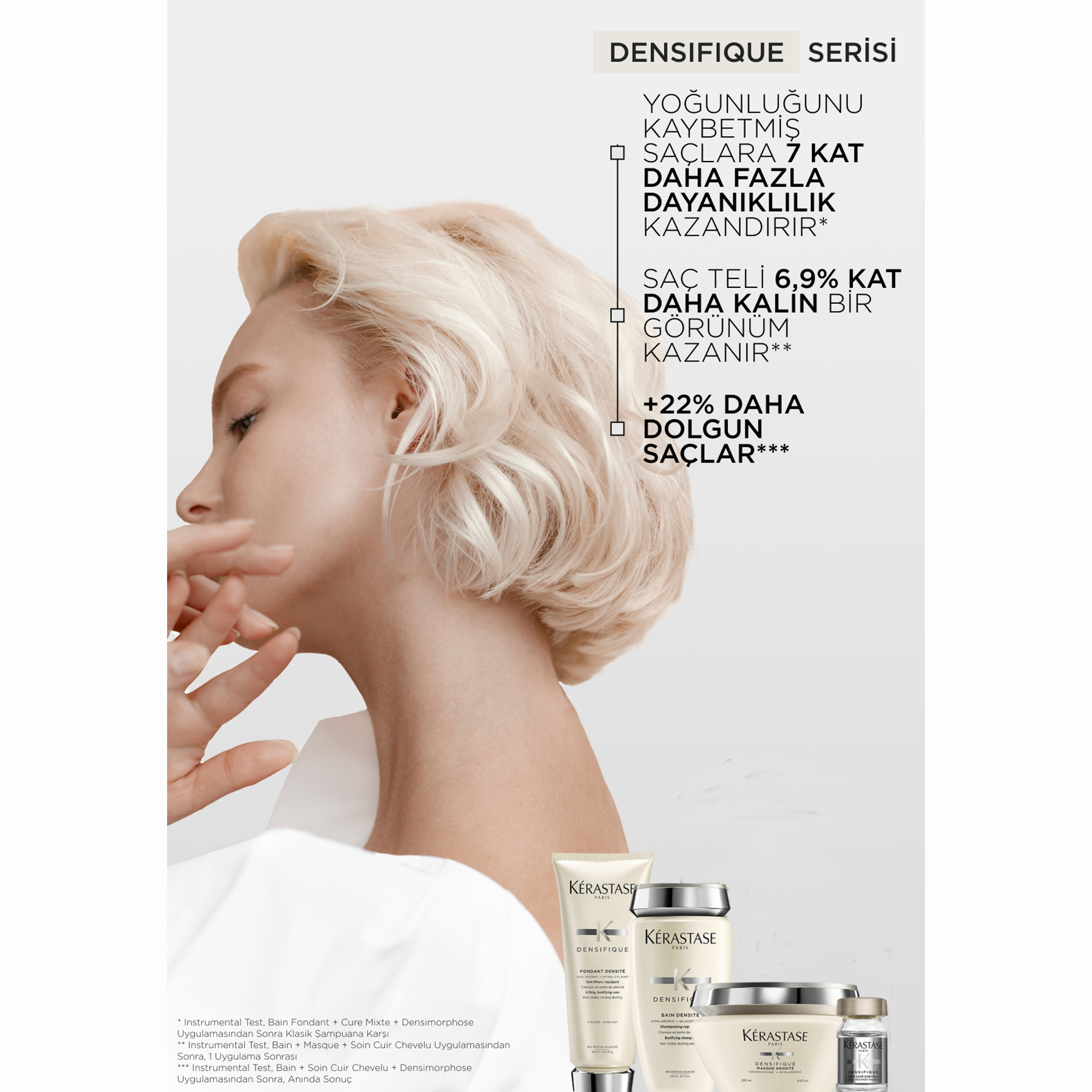 Kerastase Densifique Bain Densite Yoğunluk Kazandıran Şampuan 250 ml – Saç liflerini kalınlaştırmaya yardımcı, zengin içerikli hacim kazandıran şampuan.