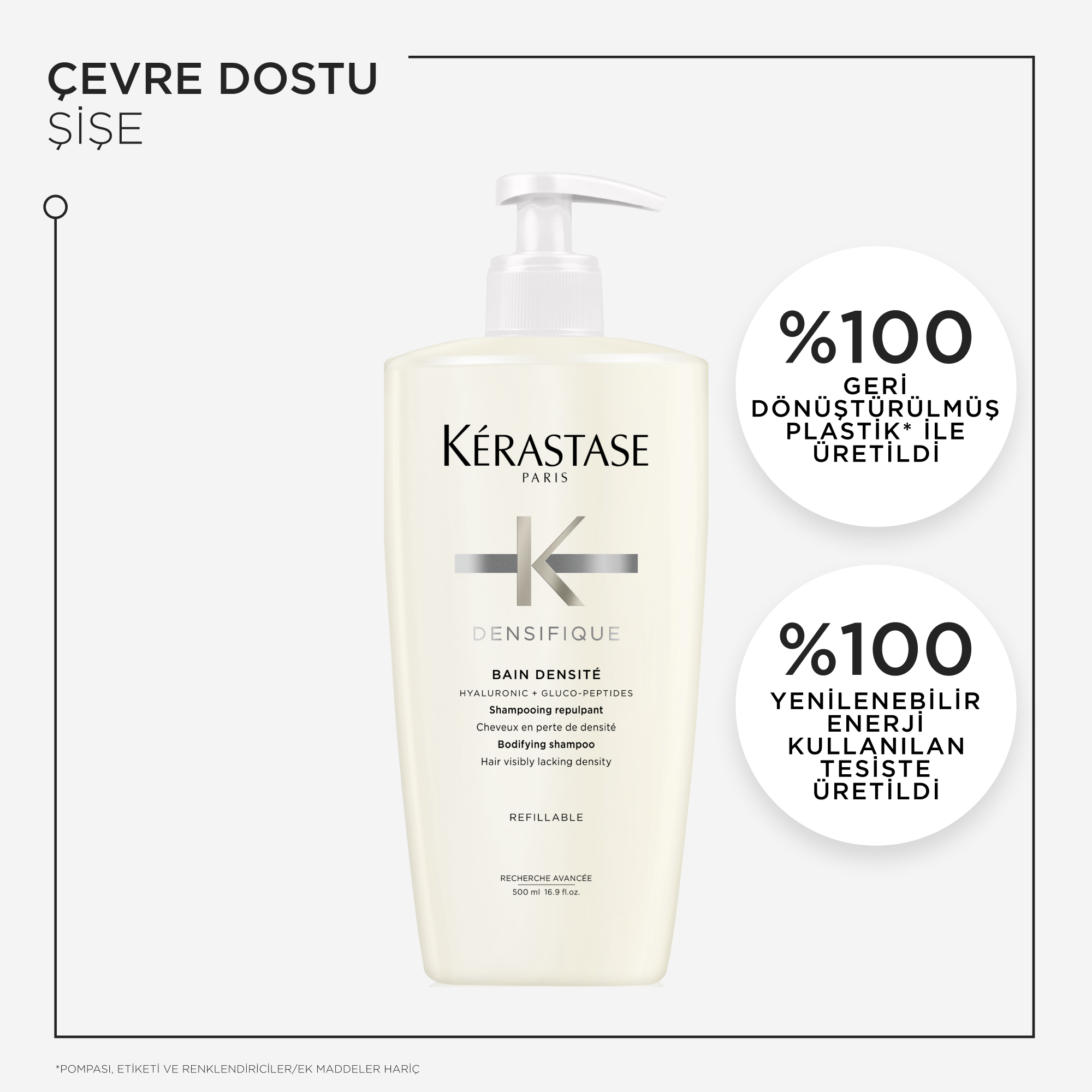 Kérastase Densifique Bain Densite Yoğunluk Kazandıran Şampuan 500 ml - Saçın yoğunluğunu arttırmaya yardımcı olan, ince telli saçlar için formüle edilmiş şampuan.