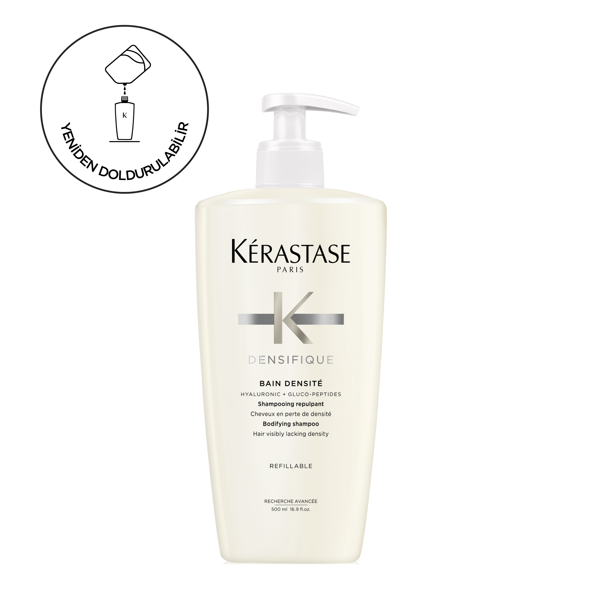 Kérastase Densifique Bain Densite Yoğunluk Kazandıran Şampuan 500 ml - Saçları derinlemesine besler ve daha hacimli bir görünüm oluşturur.