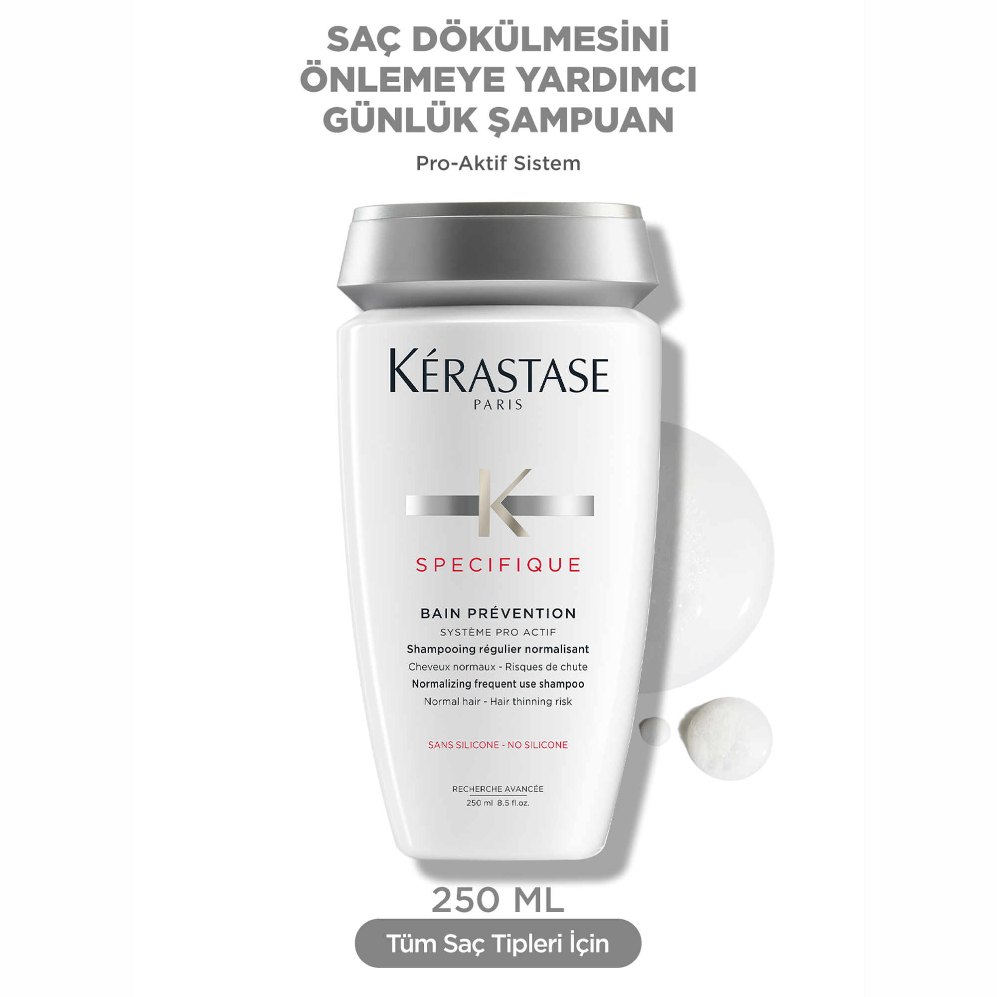 Kerastase Specifique Bain Prevention Saç Dökülme Karşıtı Şampuan 250 ml – Saç dökülmesini önlemeye yardımcı, saç derisini güçlendiren özel bakım şampuanı.