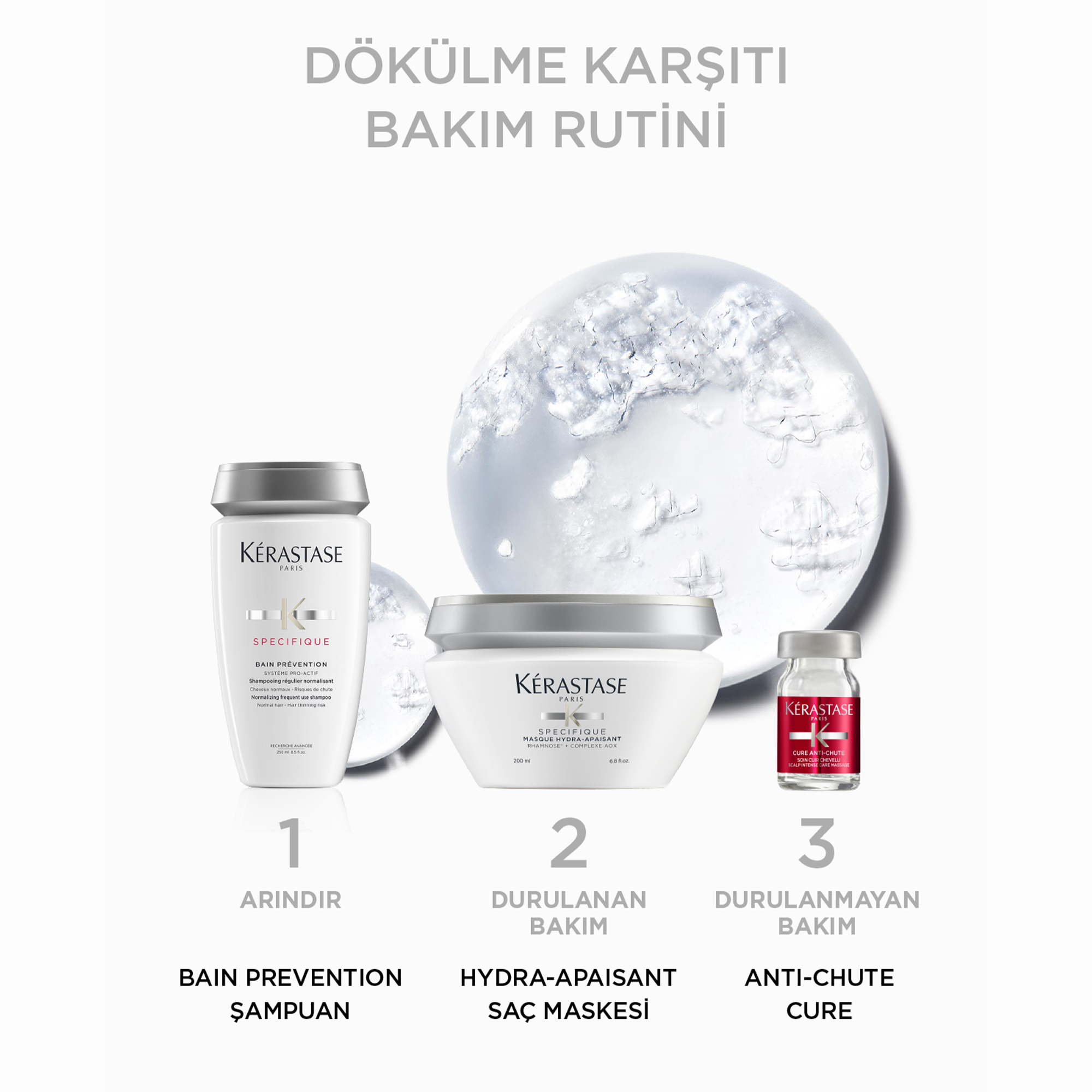 Kerastase Specifique Bain Prevention Saç Dökülme Karşıtı Şampuan 250 ml – Saç derisini dengeleyerek sağlıklı uzamayı destekleyen hafif yapılı bakım ürünü.