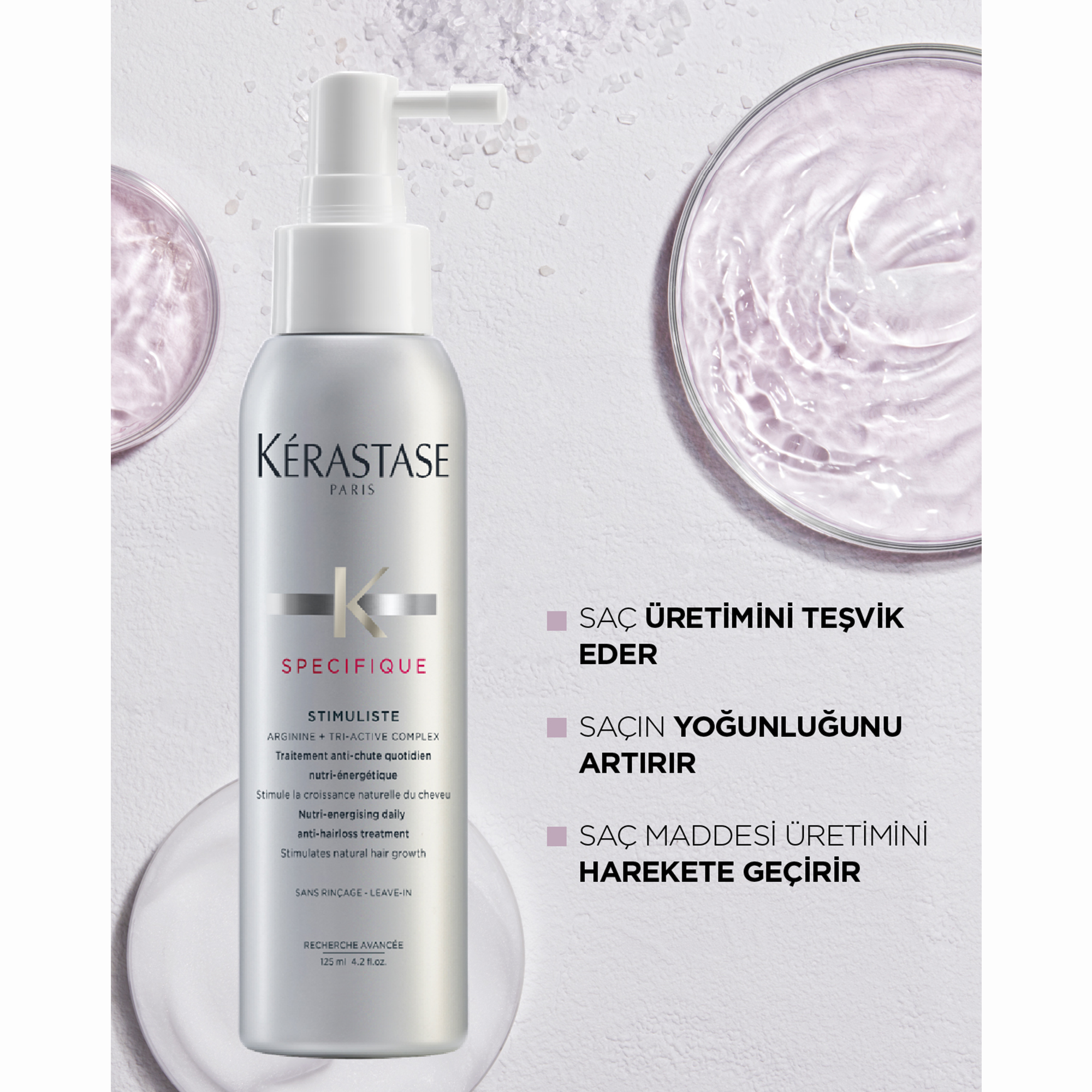Kerastase Specifique Stimuliste Dökülme Karşıtı Saç Spreyi 125 ml – Saç yoğunluğunu destekleyen, ince telli ve dökülmeye eğilimli saçlar için ideal sprey formülü.