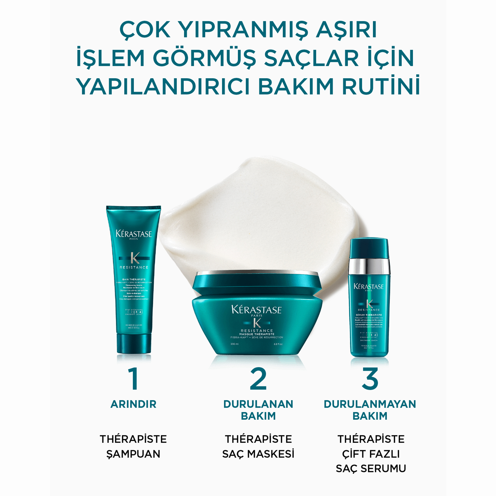 Kerastase Resistance Therapist Bain Therapiste Çok Yıpranmış ve Aşırı İşlem Görmüş Saçlar için Onarıcı Şampuan 250 ml – Aşırı işlem görmüş saçları güçlendiren ve yeniden yapılandıran bakım şampuanı.