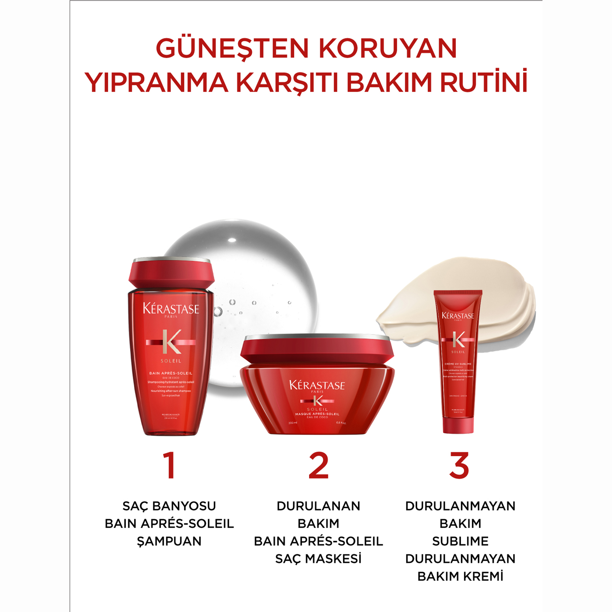 Kerastase Soleil Masque UV Defense Active Güneşten Koruyan Saç Maskesi 200 ml - Güneş ışınlarına karşı saçı koruyarak, kırılma ve matlaşmayı önleyen yoğun bakım maskesi