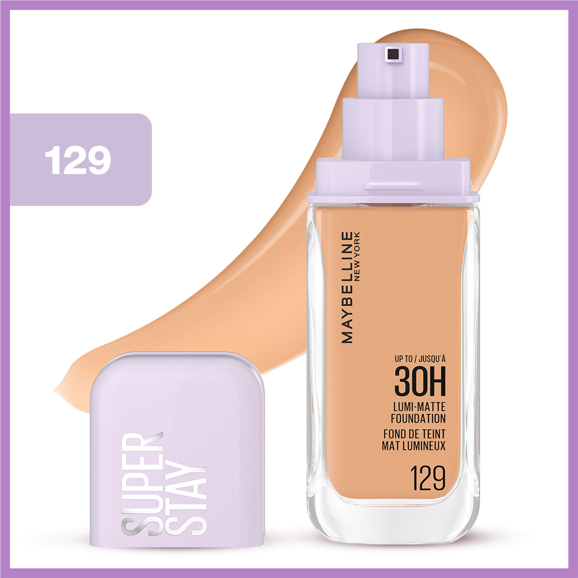 Maybelline New York Super Stay Lumi Matte Fondöten 129 - Uzun süre dayanıklı, pürüzsüz bir cilt görünümü sunar.