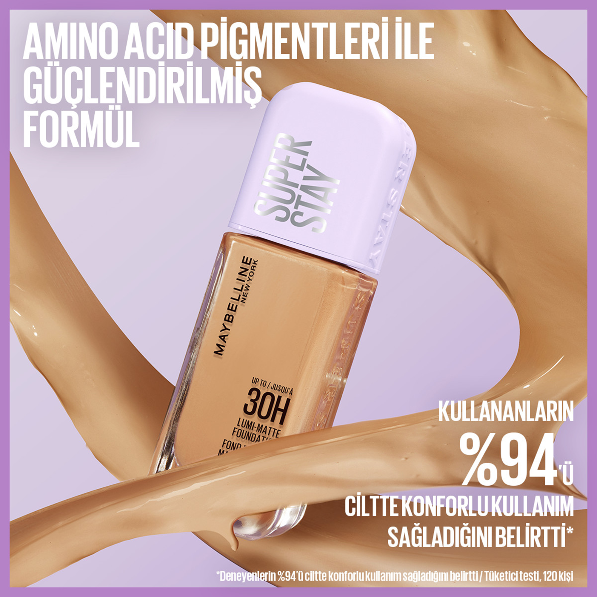 Maybelline New York Super Stay Lumi Matte Fondöten 132 - Cilt tonunu eşitleyerek doğal bir ışıltı sağlar.