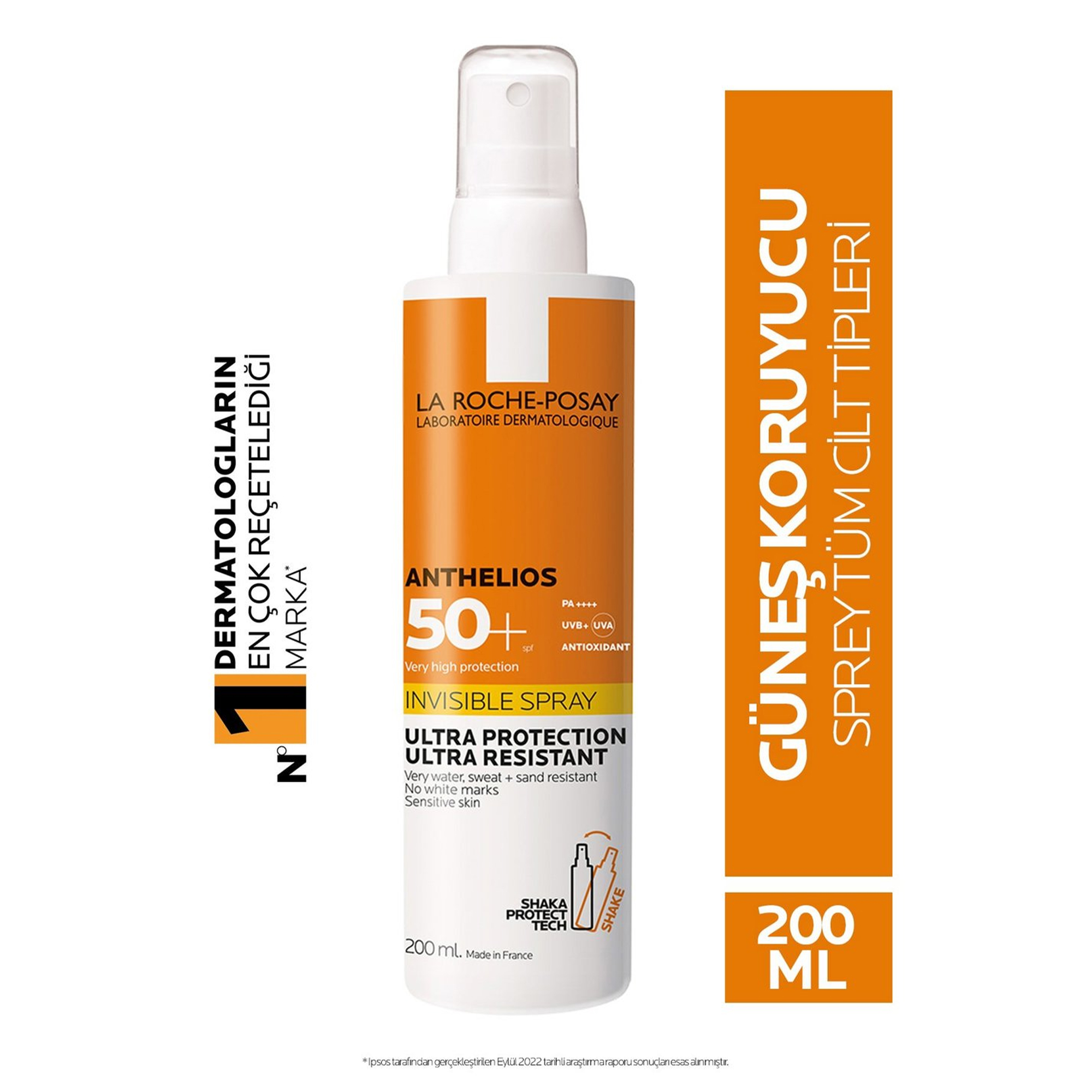 La Roche Posay Anthelios Invisible SPF 50+ Güneş Koruyucu Vücut Spreyi 200 ml - Cildinizde iz bırakmadan yüksek koruma sağlar.