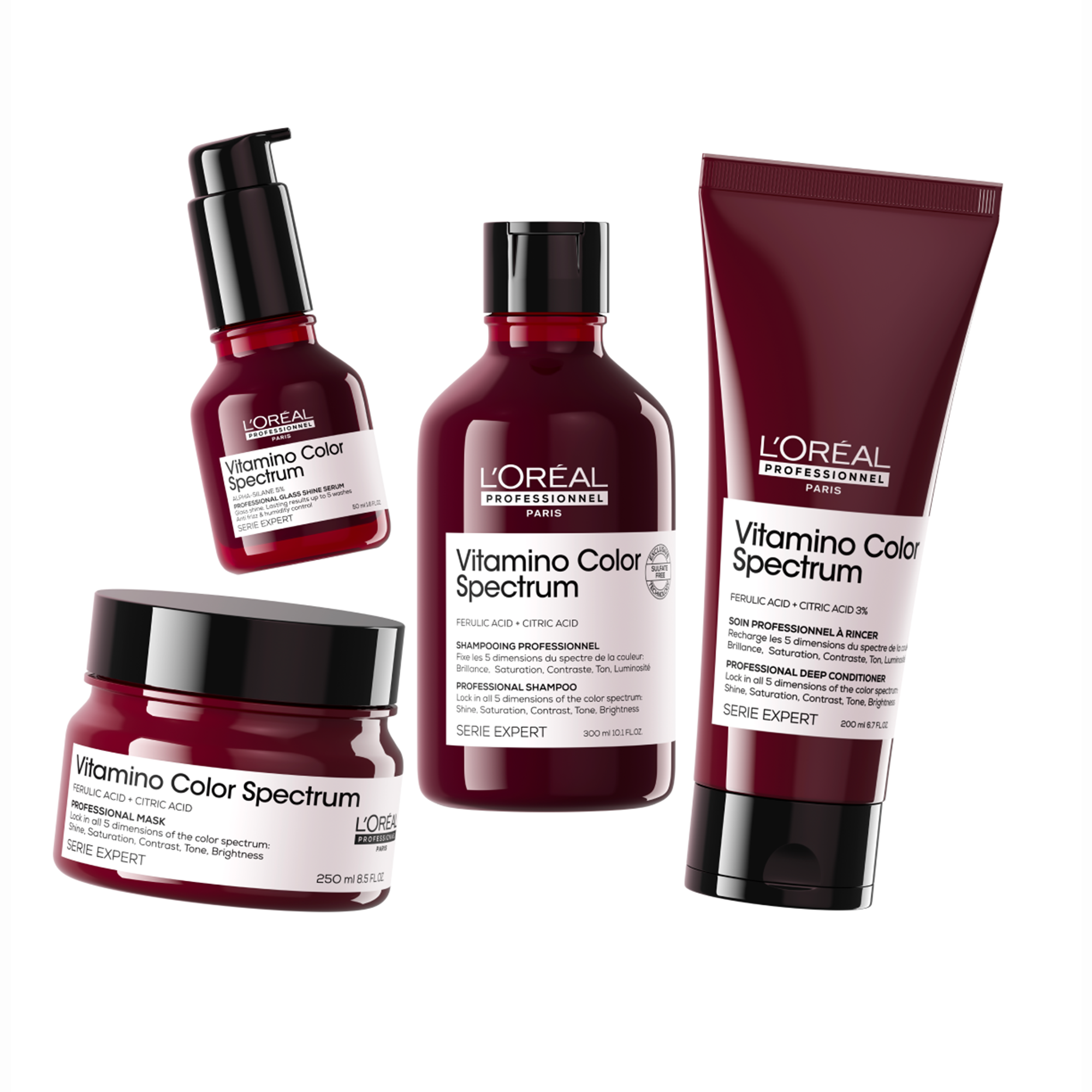 Loreal Professionnel Paris Serie Expert Vitamino Color Spectrum Cam Parlaklığı Görünümü Kazandıran Serum 30 ml - Yıpranmış ve mat saçlara parlaklık ve canlılık kazandırır.