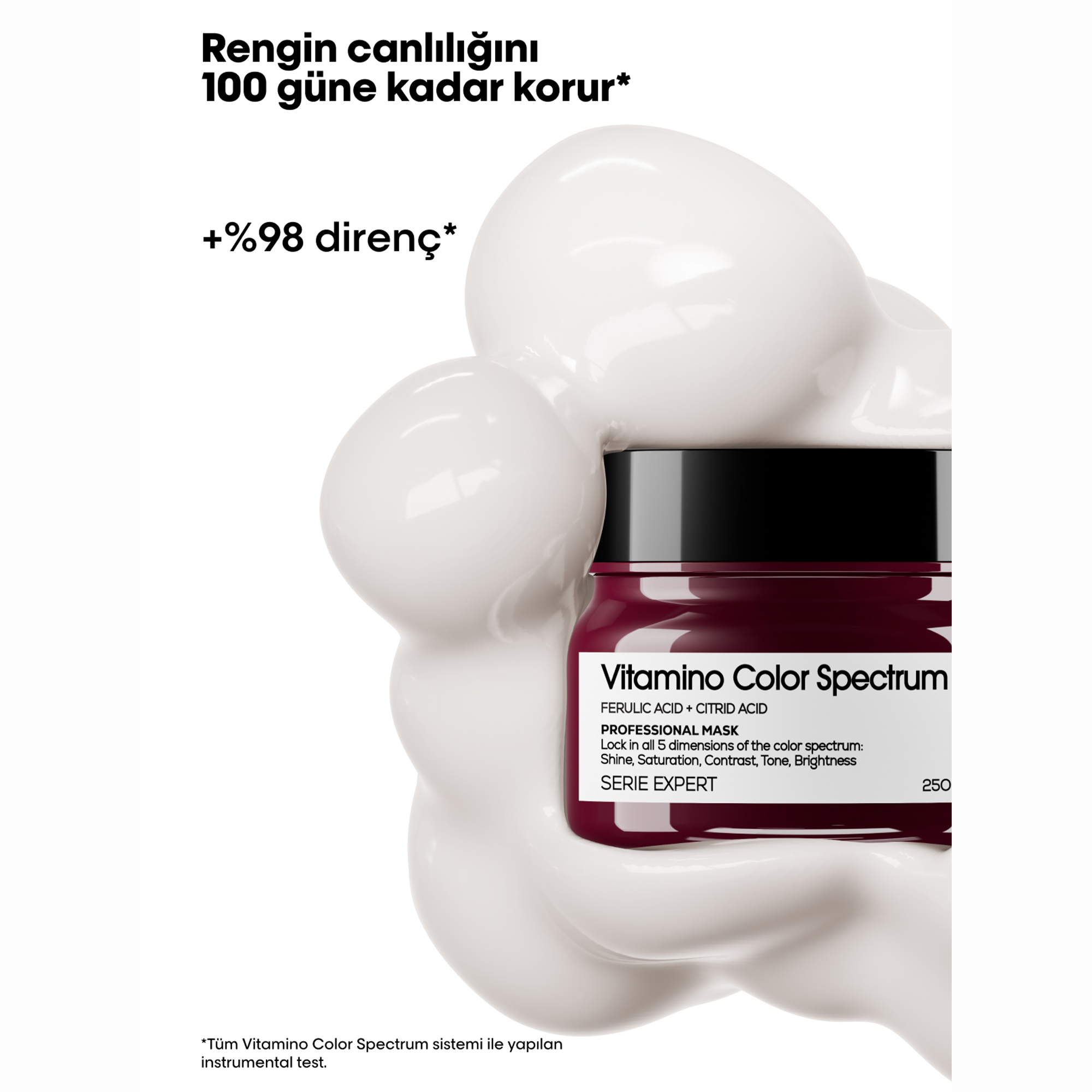Loreal Professionnel Paris Serie Expert Vitamino Color Spectrum Boyalı Saçlar İçin Güçlendirici Maske 250 ml - Saçın nem dengesini sağlar, renk solmasını engeller ve yumuşaklık kazandırır.