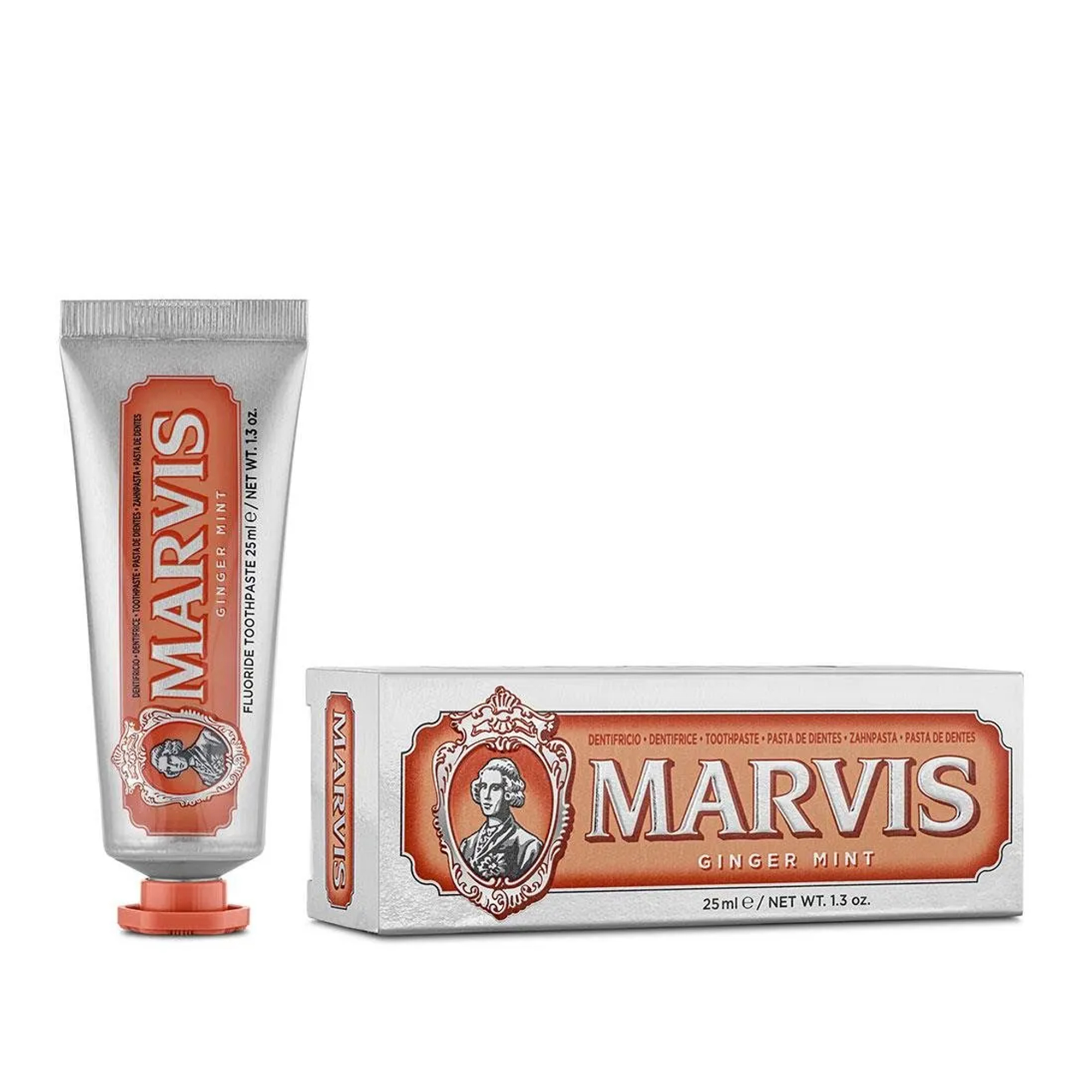 Marvis Ginger Mint Zencefil Nane Aromalı Diş Macunu 25 ml – Zencefil ve nane aromalı, ferahlatıcı etkisiyle dişleri temizleyen 25 ml'lik Marvis diş macunu.