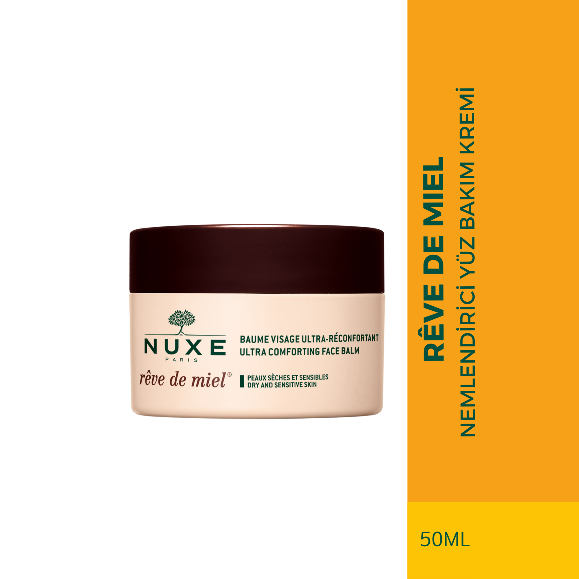 Nuxe Reve De Miel Ultra Rahatlatıcı Yüz Balsamı 50 ml - Cildi rahatlatan, nemlendirici etkisiyle pürüzsüzlük sağlayan yüz balsamı