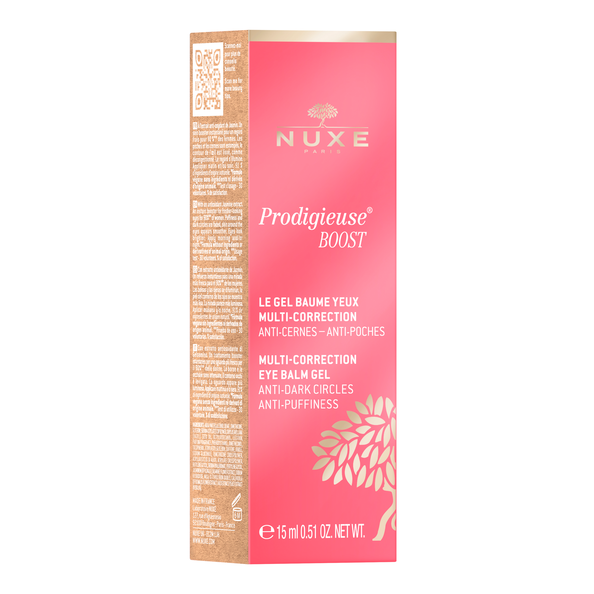Nuxe Creme Prodigieuse Boost Yeux Düzeltici Göz Çevresi Bakım Kremi 15 ml - Göz çevresindeki kırışıklıkları azaltarak, taze bir görünüm kazandıran krem