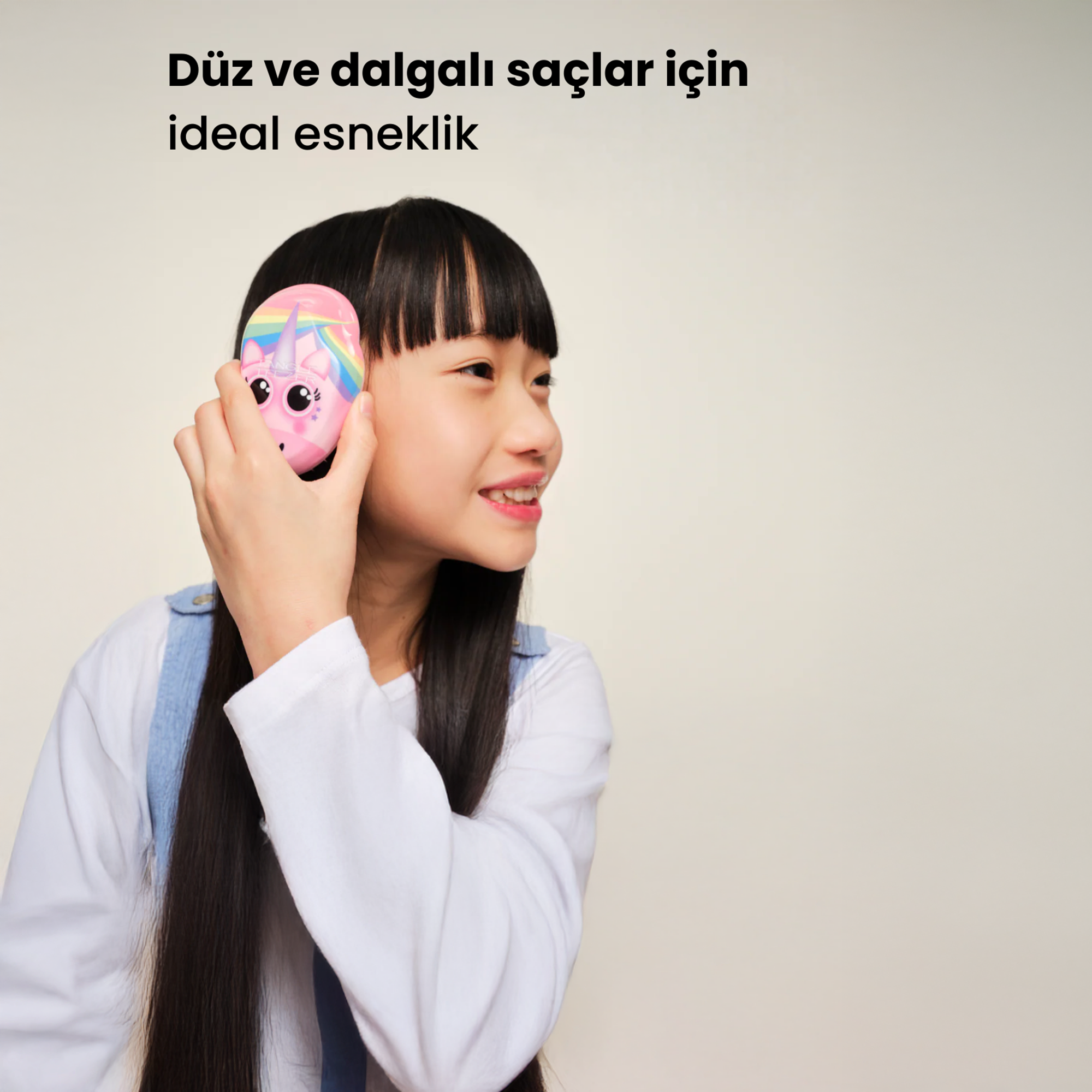 Tangle Teezer The Original Mini Rainbow The Unicorn Çocuk Saç Fırçası - Unicorn ve gökkuşağı tasarımıyla, çocuklar için eğlenceli saç fırçası