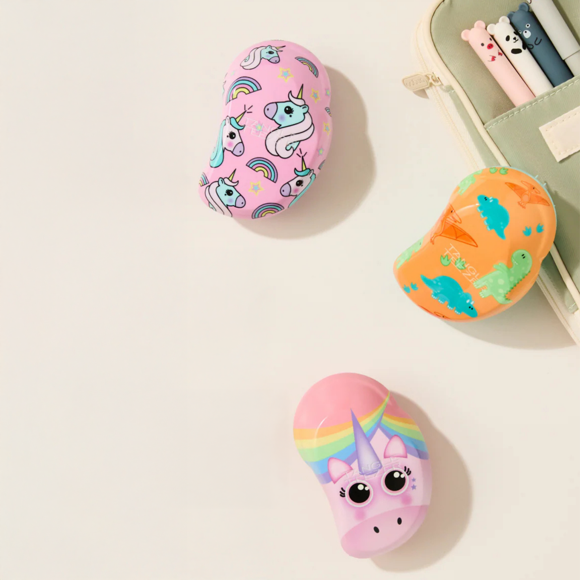 Tangle Teezer The Original Mini Rainbow The Unicorn Çocuk Saç Fırçası - Çocuklar için unicorn temalı, saçın kolayca açılmasını sağlayan mini fırça