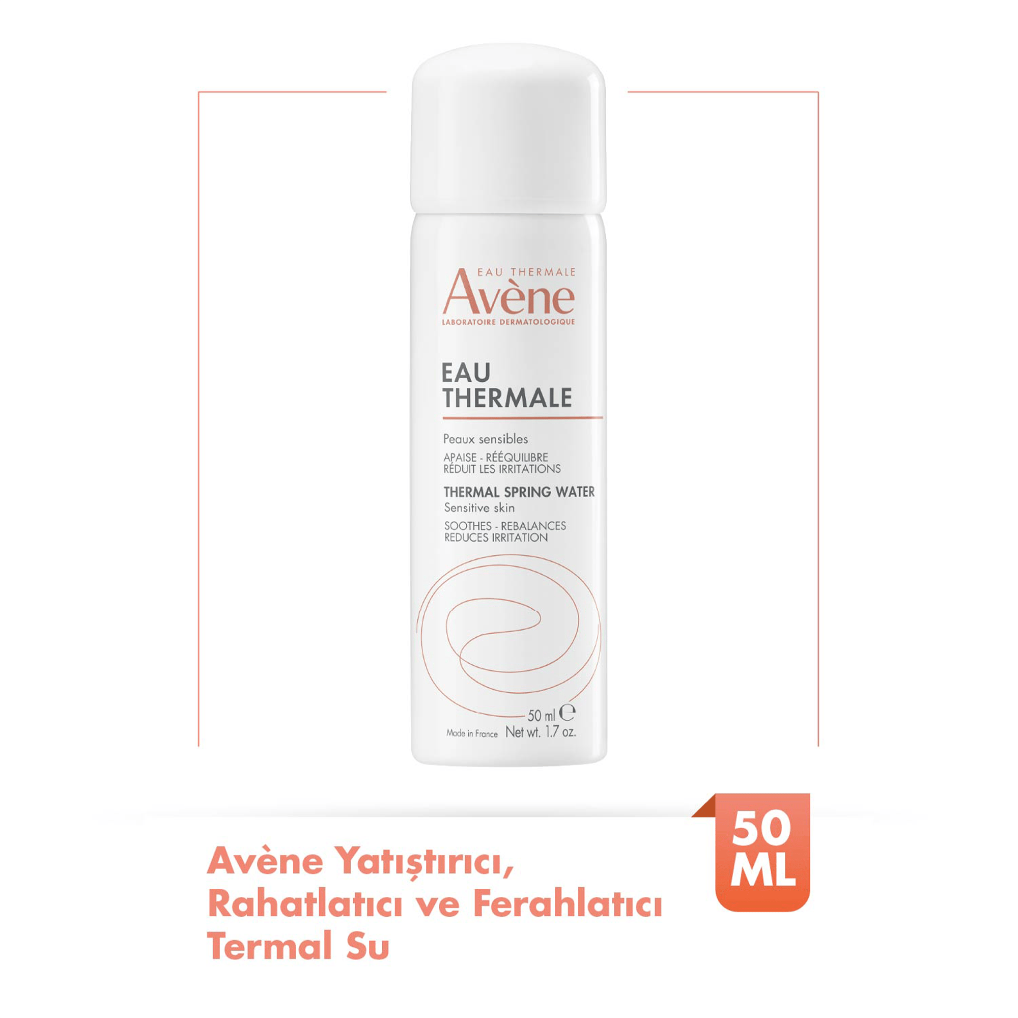 Avene Yatıştırıcı Rahatlatıcı ve Ferahlatıcı Termal Su 50 ml – Cildi yatıştıran ve rahatlatan, ferahlatıcı etkisiyle 50 ml'lik Avene termal su spreyi.