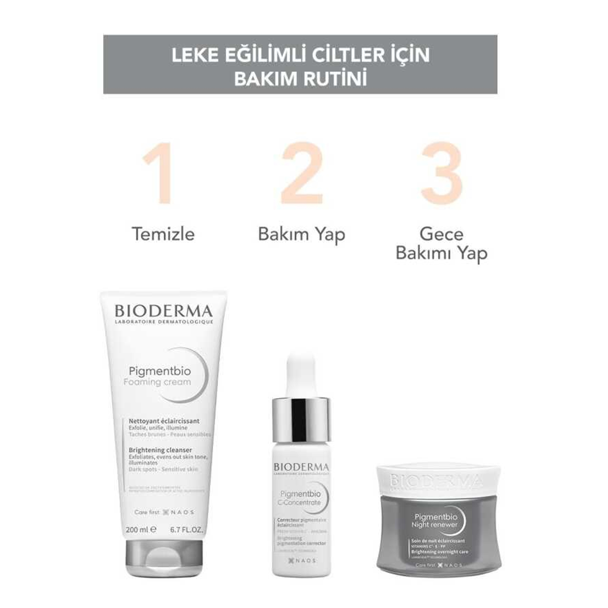 Bioderma Pigmentbio C-Concentrate Gece Bakım Serumu 15 ml - Leke karşıtı etki sağlayan, gece boyu cilt bakımını artıran serum