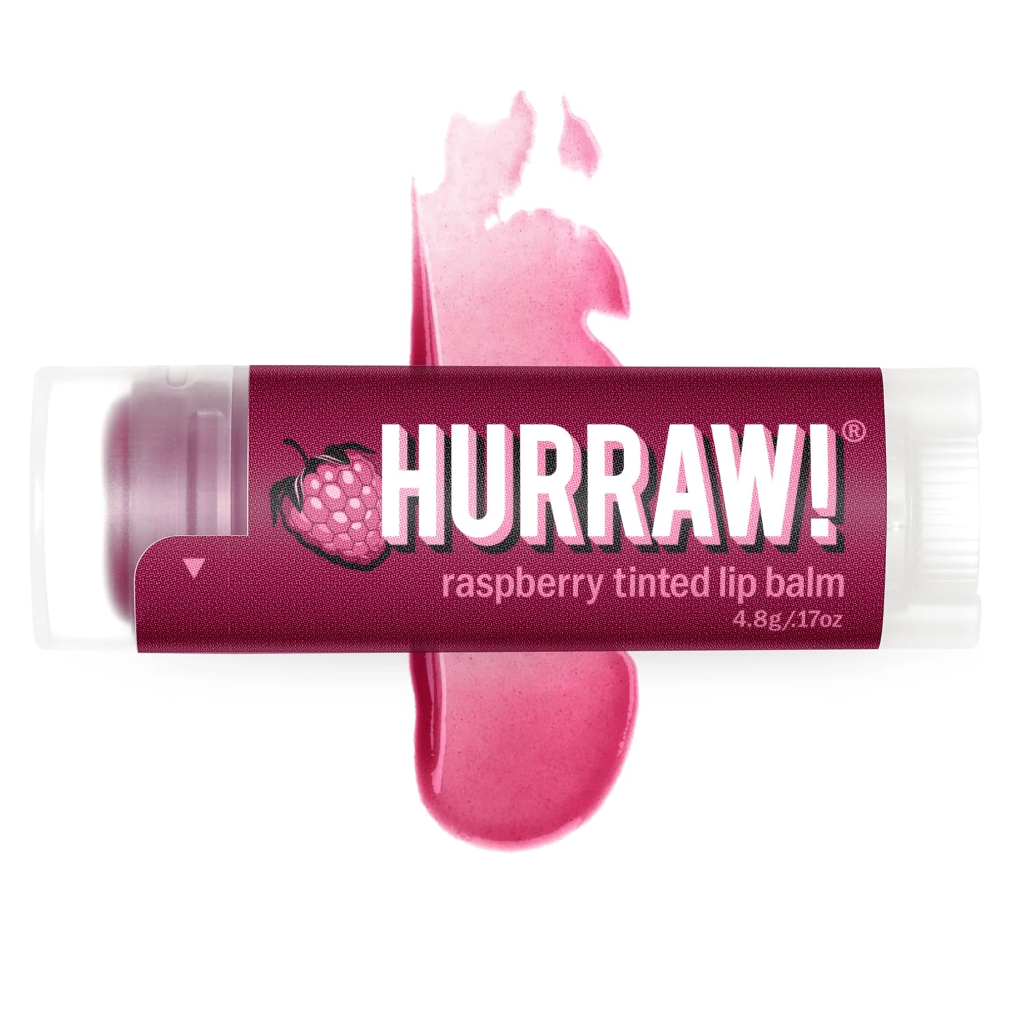 Hurraw Tinted Raspberry Lip Balm Ahududu Dudak Balmı 4.8 g - Ahududu aromalı, dudakları nemlendirir ve yumuşatır.