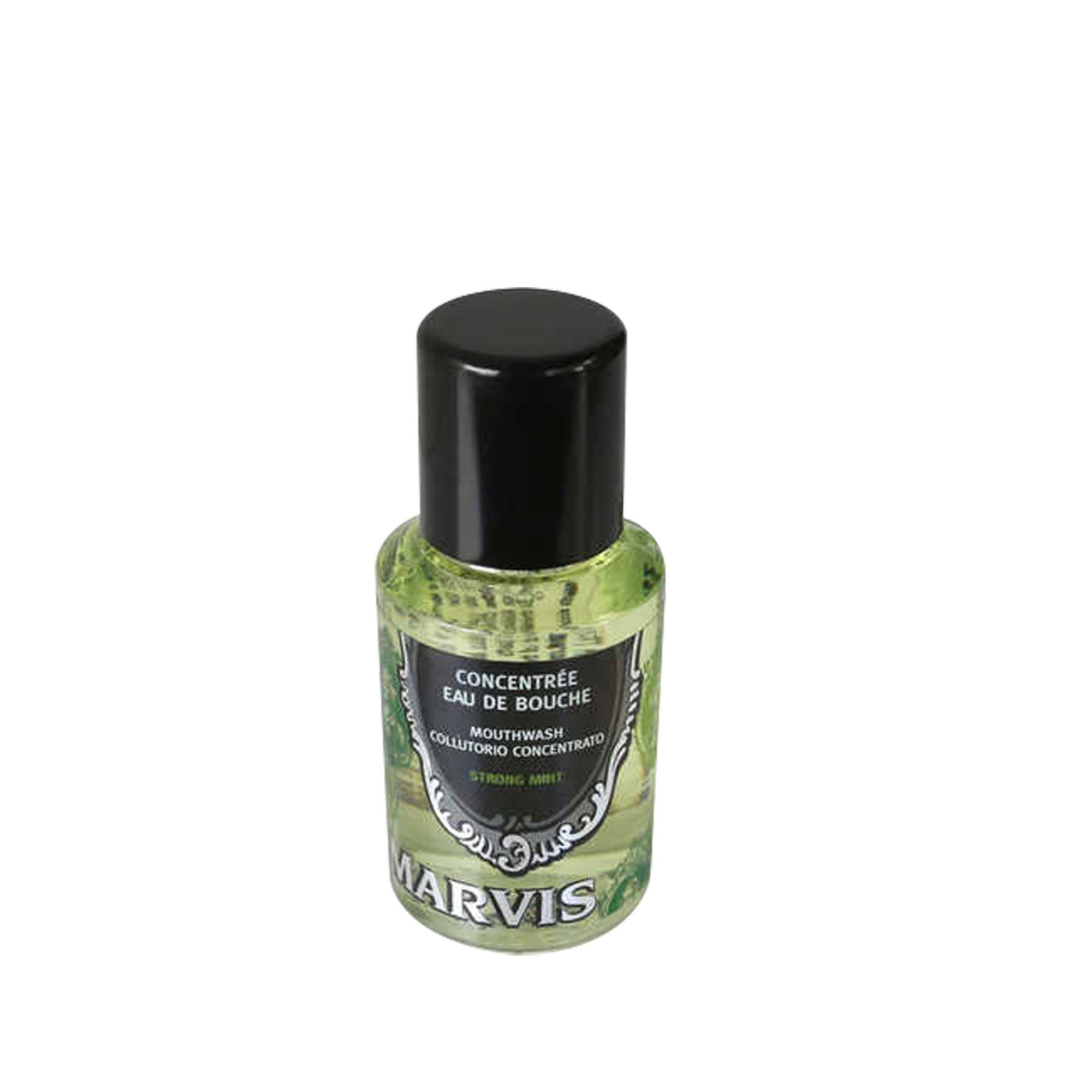 Marvis Strong Mint Sert Nane Aromalı Gargara 30 ml – Sert nane aromalı, ağzı tazeleyip ferahlatan 30 ml'lik Marvis gargara.