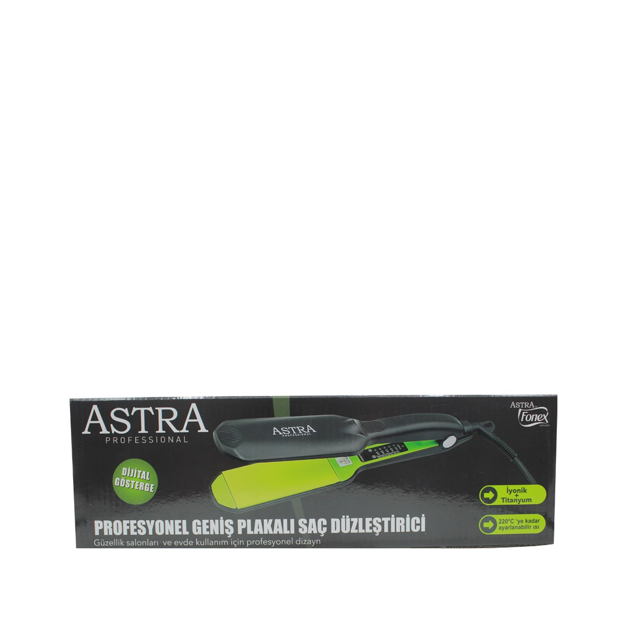 Astra Professional Geniş Plakalı Saç Düzleştirici F308 - Saçları hızlıca düzelten, uzun süre kalıcı sonuçlar sunan geniş plaka düzleştirici