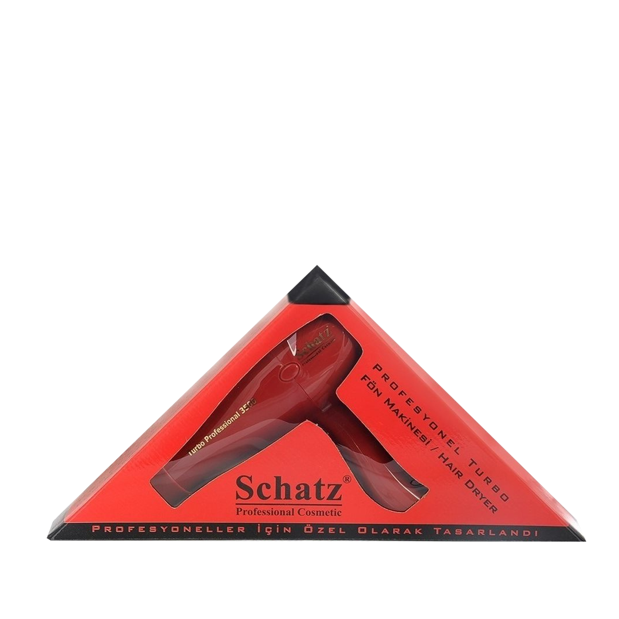 Schatz Profesyonel Turbo 3500 Fön Makinesi Kırmızı 2400W - Şık kırmızı renk tasarımıyla, saçı hızlı kurutma ve şekillendirme imkanı sunan profesyonel fön makinesi