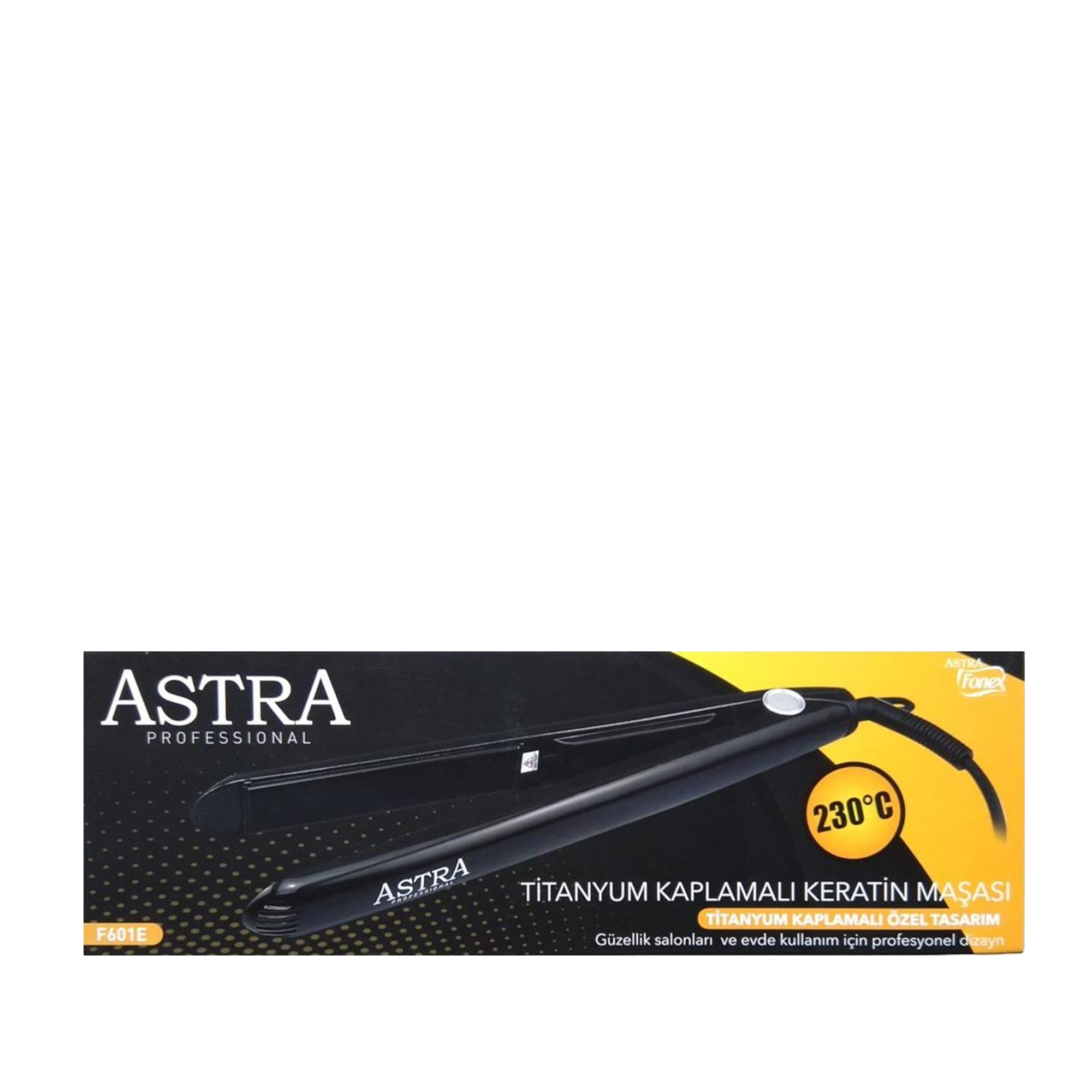 Astra Professional F601E Turmalin Seramik Kaplamalı Keratin Maşası - Saçlarda uzun süreli hacim ve şekil sağlayan, seramik kaplama turmalin maşası