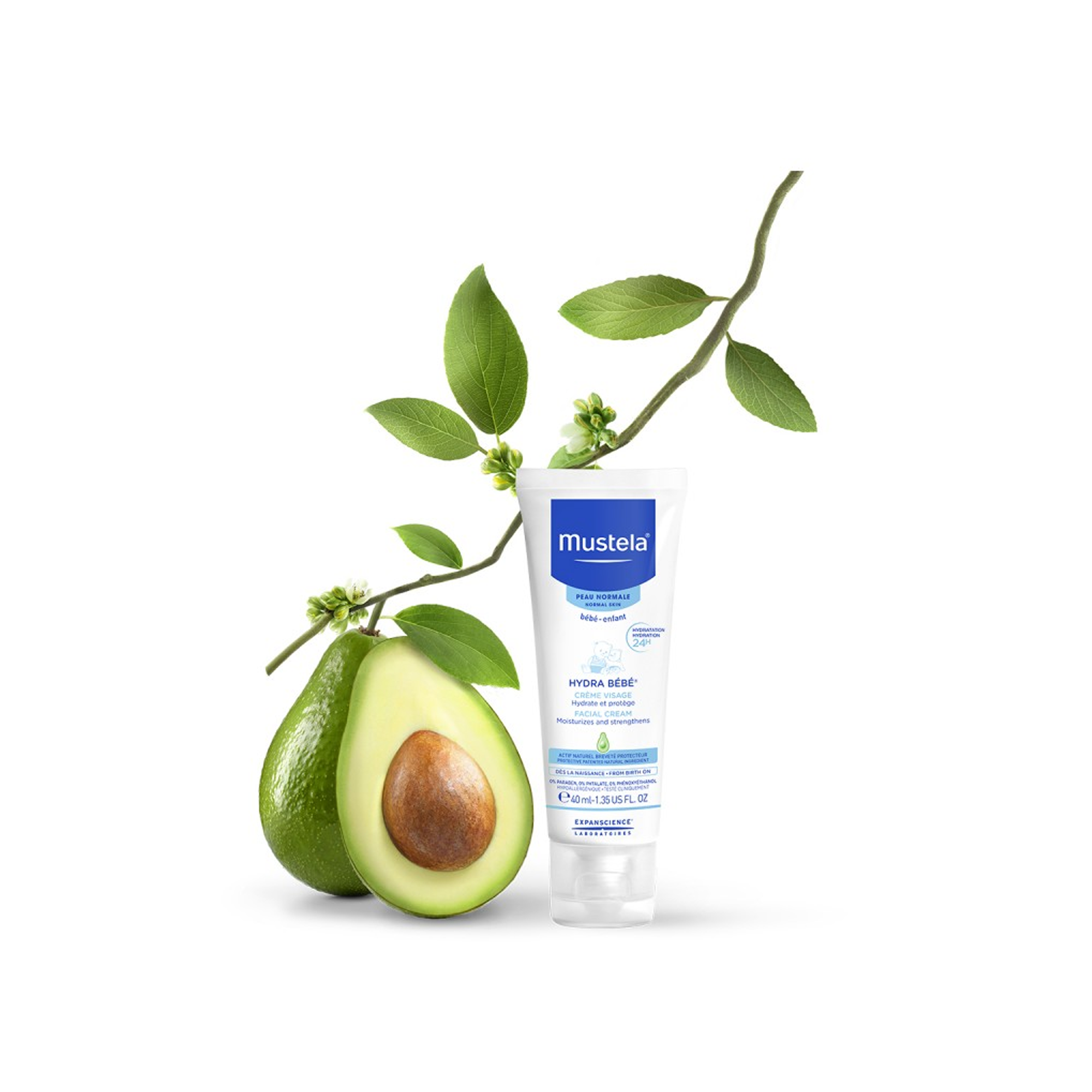 Mustela Hydra Bebe Organik Avokadolu Bebek Yüz Kremi 40 ml – Yumuşak ve koruyucu etkisiyle, organik avokado içeren 40 ml'lik bebek yüz kremi.