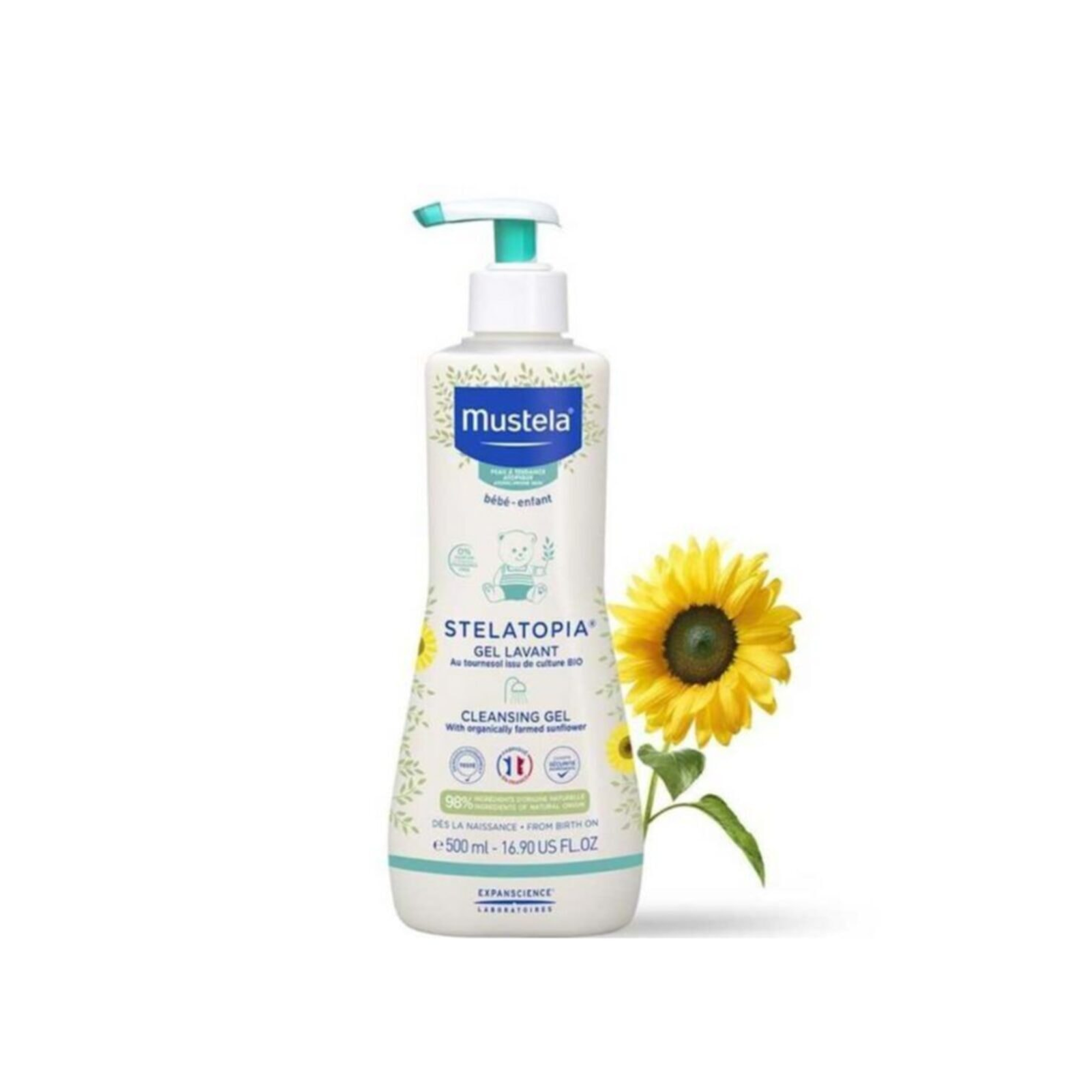 Mustela Stelatopia Cleansing Gel Şampuan 500 ml - Hassas ciltler için nazik ve arındırıcı şampuan