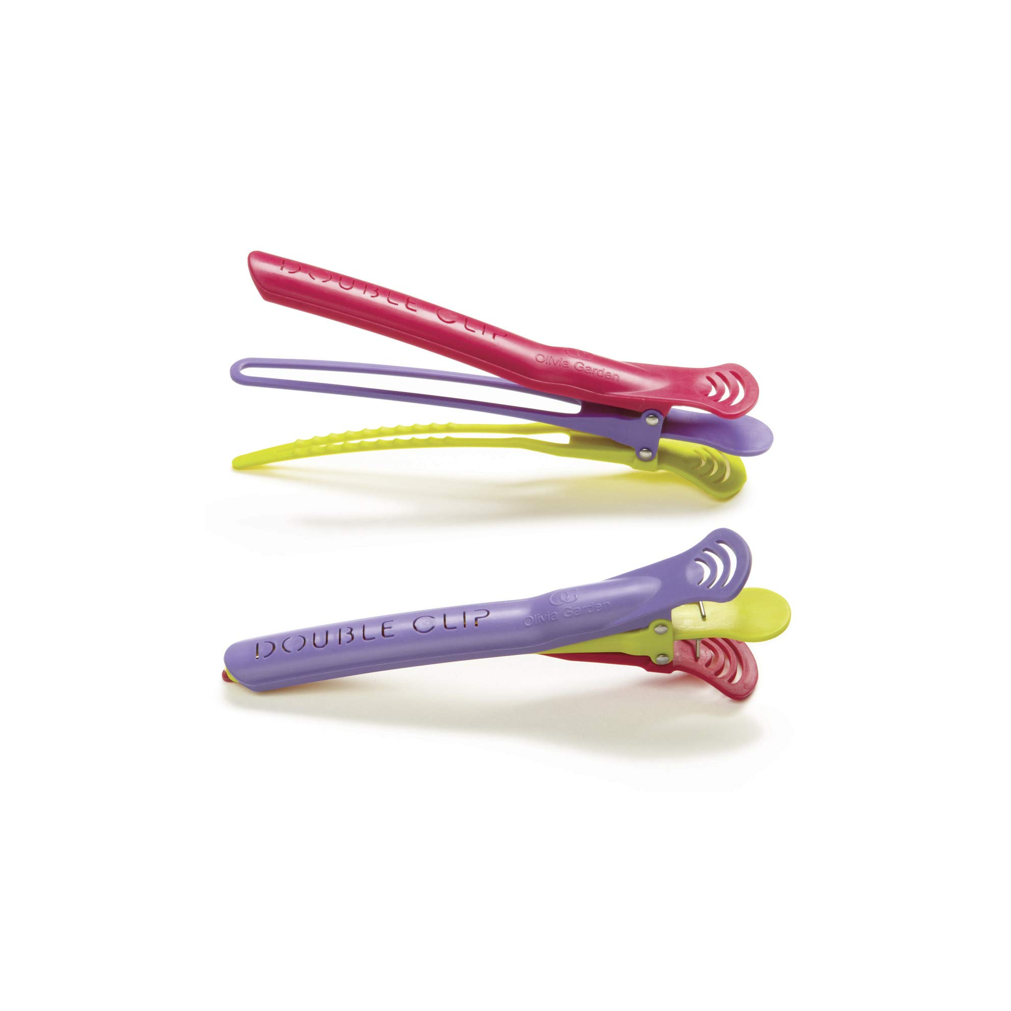 Olivia Garden Double Clip Çift Kıskaçlı Saç Klipsi Renkli 2 Adet