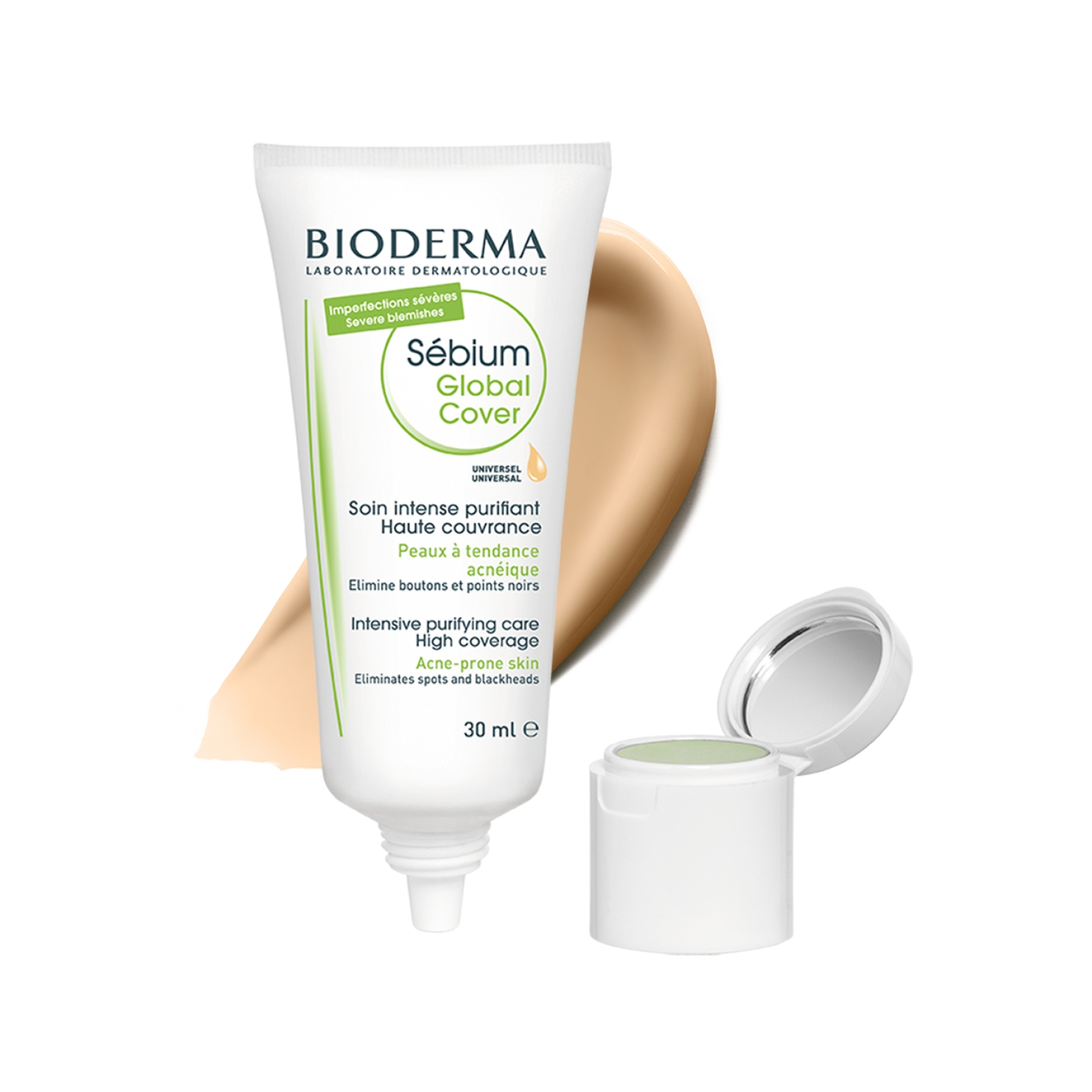 Bioderma Sebium Global Cover Akne Karşıtı Renkli Nemlendirici 30 ml – Akneye meyilli ciltlerdeki kızarıklıkları ve lekeleri gizlerken nemlendirici etki sağlayan, 30 ml'lik renkli nemlendirici.
