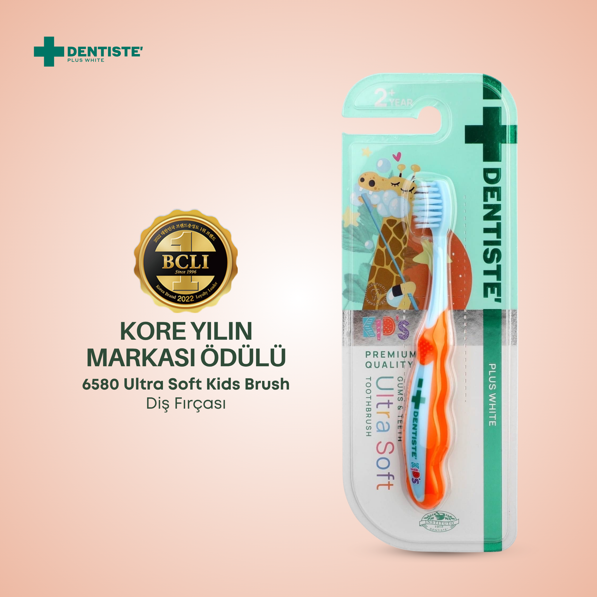 Dentiste Kids Plus White Ultra Yumuşak Çocuk Diş Fırçası +2 Yaş Yeşil - Dentiste Kids Plus White ultra yumuşak diş fırçası, yeşil renkte olup, +2 yaş çocuklar için hassas diş etlerine uygun şekilde tasarlanmıştır.