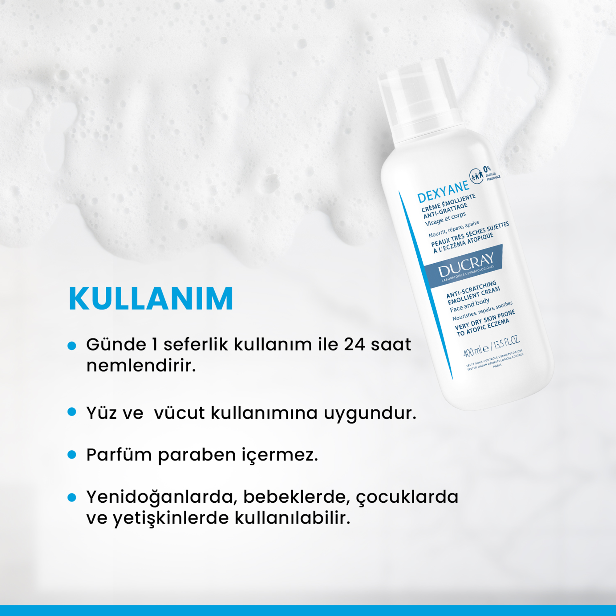 Ducray Dexyane Kuruluk Karşıtı Nemlendirici Krem 200 ml - Ciltte Kuruluk ve Pul Pul Dökülmeyi Önleyen Nemlendirici