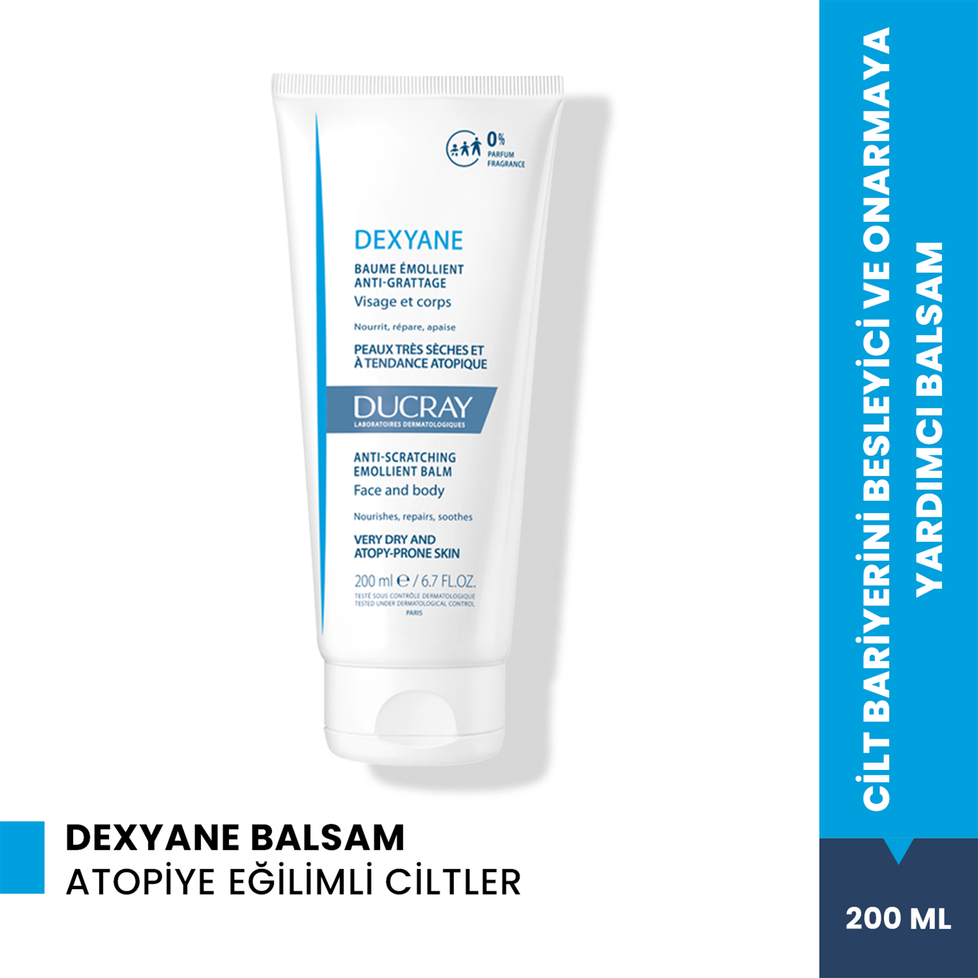 Ducray Dexyane Kuruluk Karşıtı Nemlendirici Balsam 200 ml - Çok Kuru Ciltler İçin Yoğun Nemlendirme ve Yatıştırıcı Etki