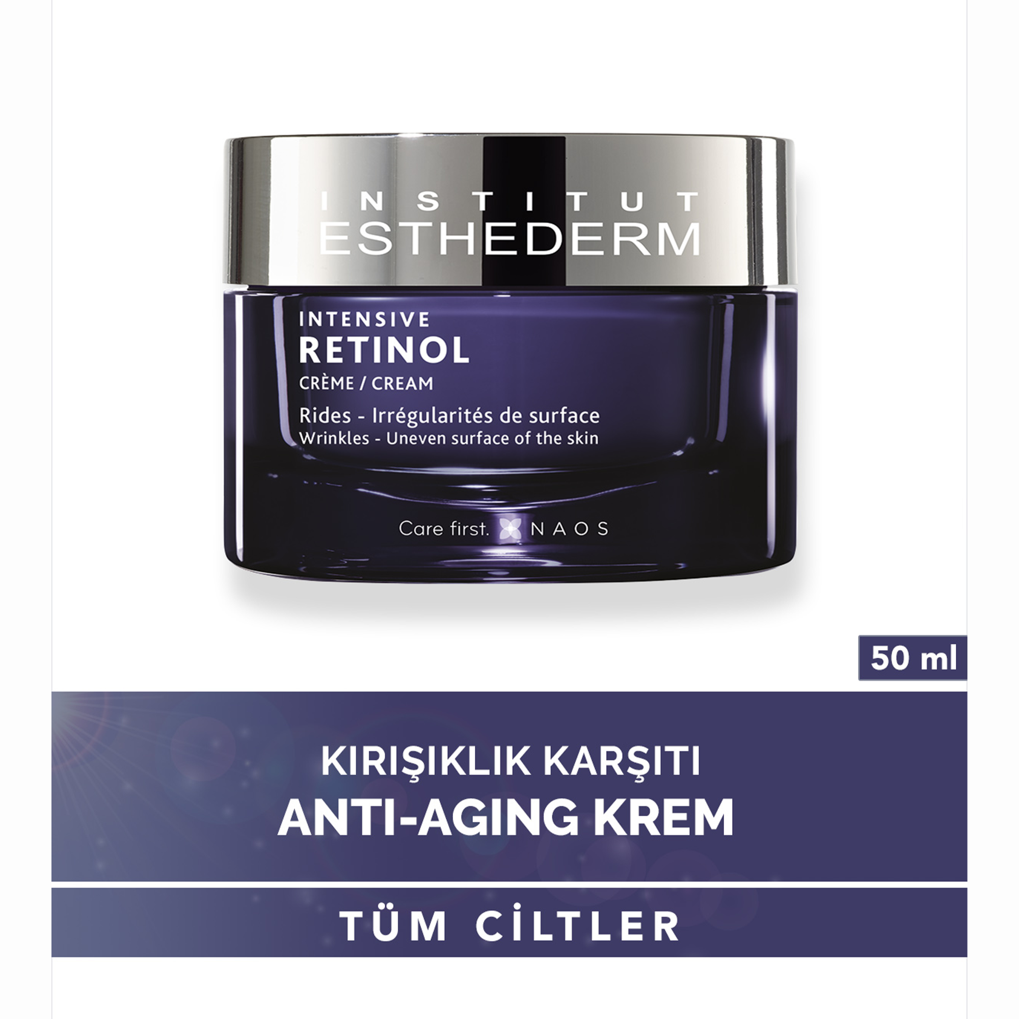 Esthederm Intensive Retinol Cream 50 ml - İnce Çizgi ve Kırışıklıklara Karşı Etkili, Retinol İçerikli Yoğun Gece Kremi