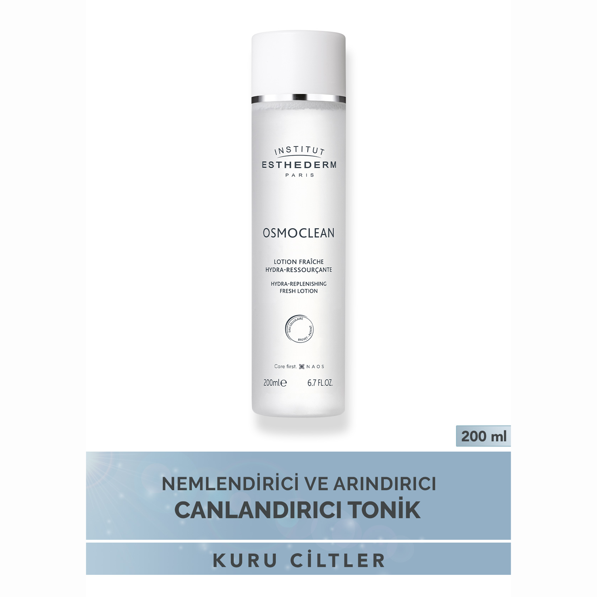 Esthederm Osmoclean Hydra Replensinh Fresh Lotion 200 ml - Cildin Nem Dengesini Koruyan, Ferahlatıcı ve Arındırıcı Tonik