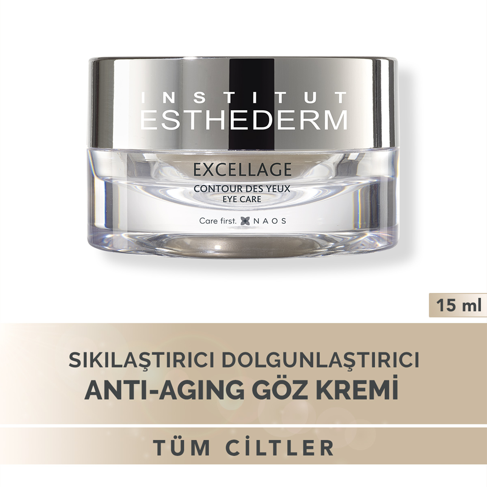Esthederm Excellage Eye Care 15 ml - Göz çevresindeki kırışıklıklar, şişlik ve koyu halkalar için özel olarak formüle edilmiş yoğun bakım kremi