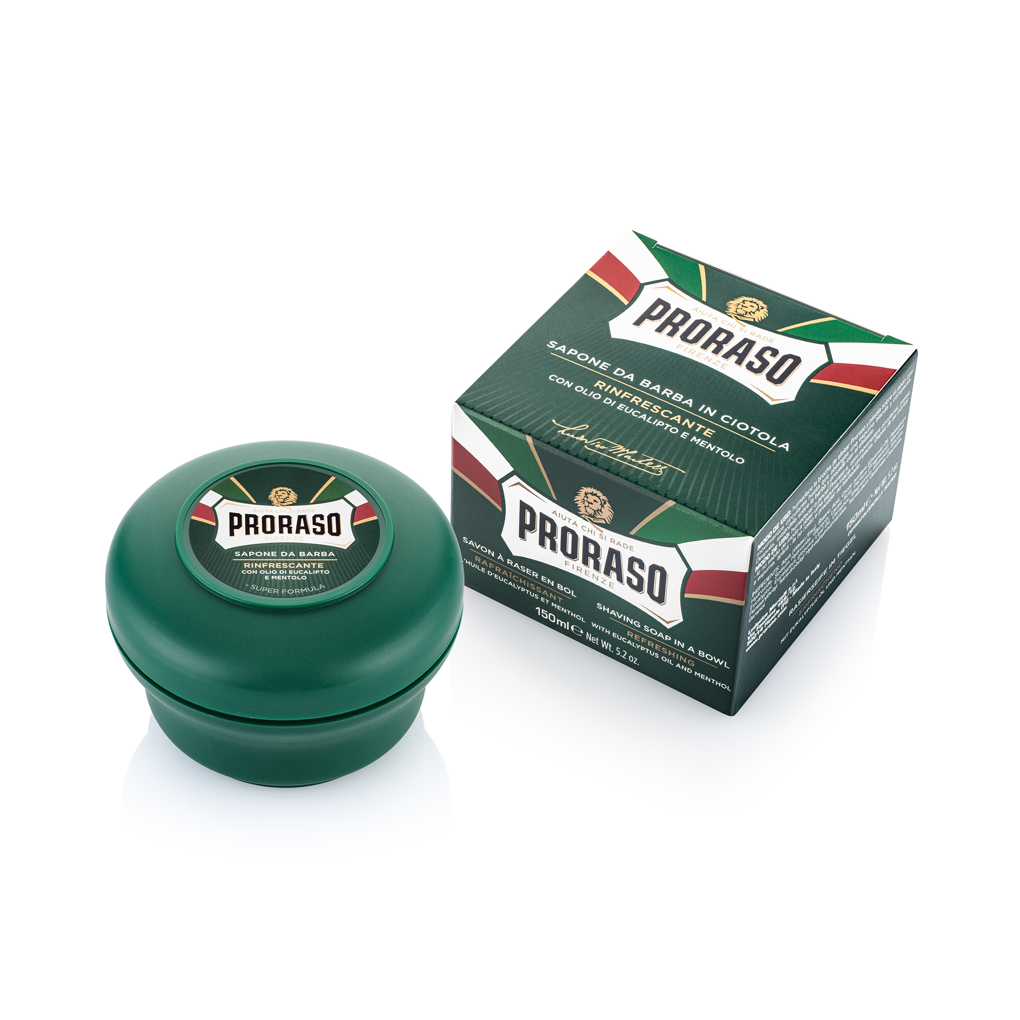 Proraso Okaliptüs ve Mentollü Tıraş Sabunu 150 ml – Ferahlatıcı okaliptüs ve mentol etkisiyle cildi canlandıran, 150 ml'lik tıraş sabunu.