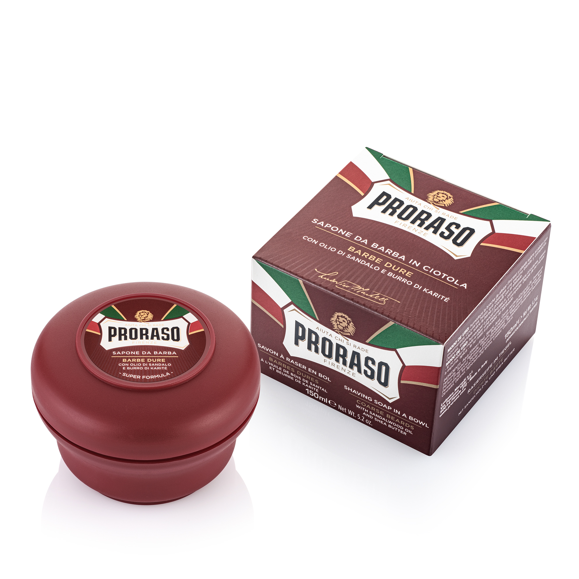 Proraso Sandal Ağacı ve Shea Özlü Tıraş Sabunu 150 ml – Saç ve cildi besleyip nemlendirirken, pürüzsüz tıraş sağlayan sandal ağacı ve shea özlü sabun.